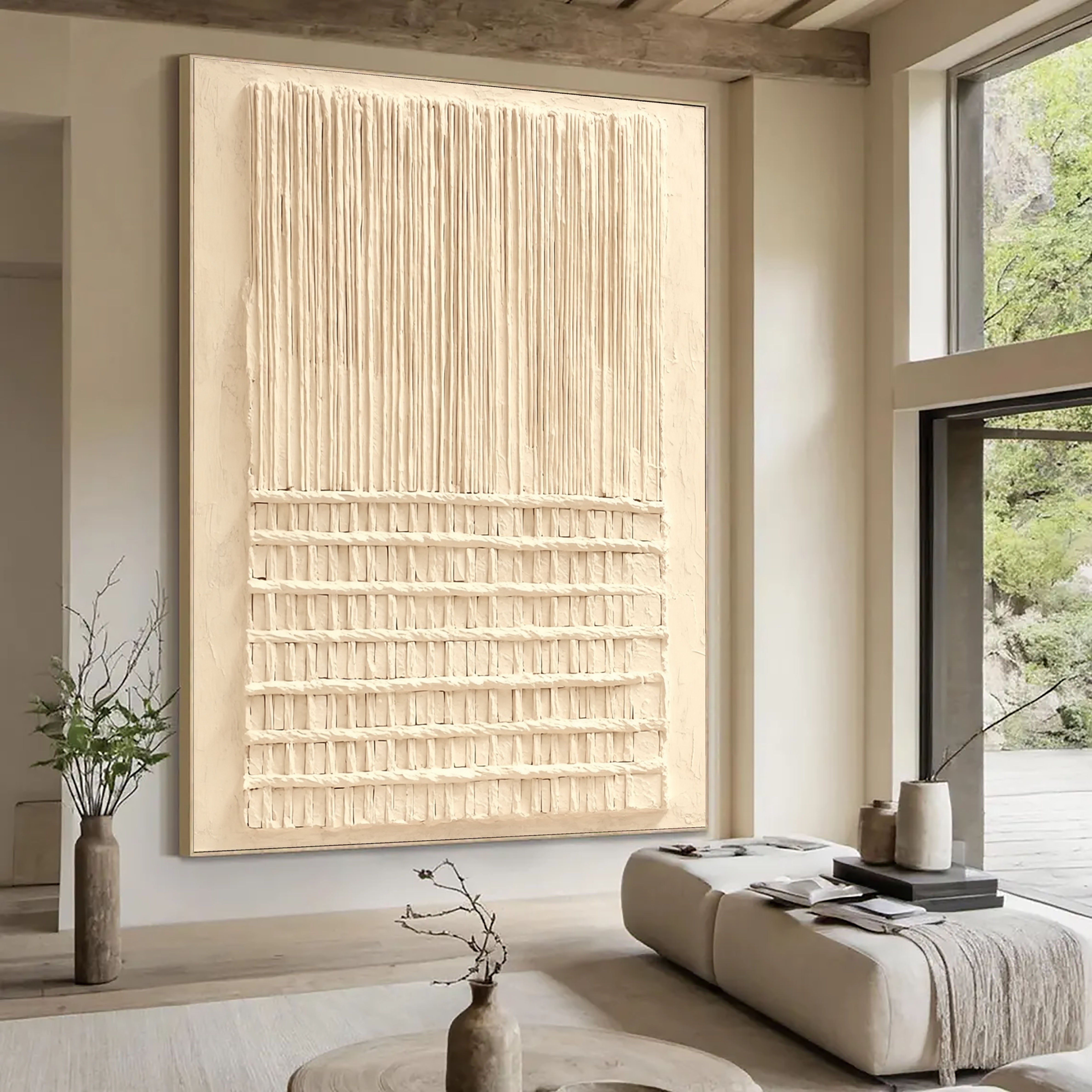 Woven Textured Minimalism | Cream Weave