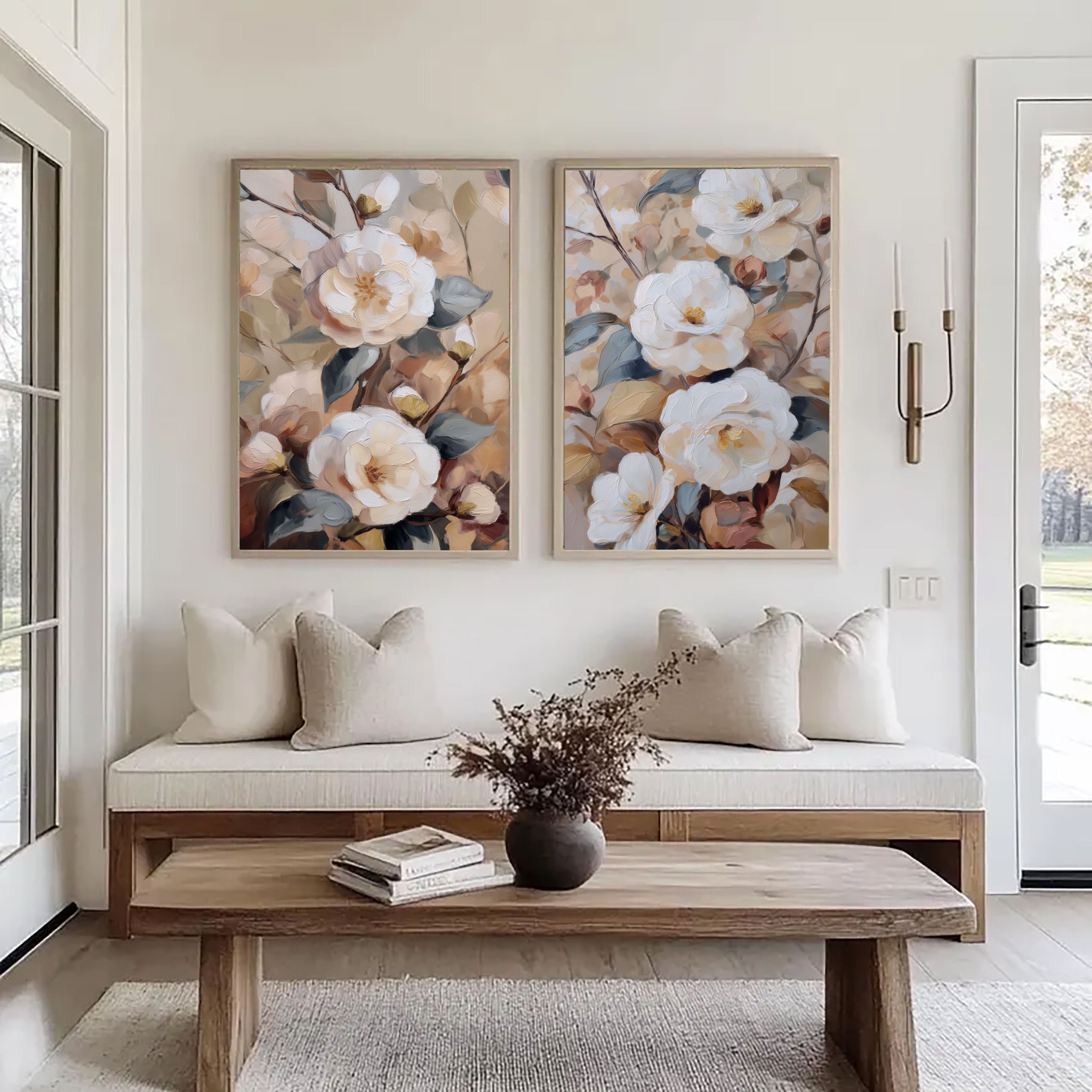 Elegant Floral Duo | Soft Blossoms