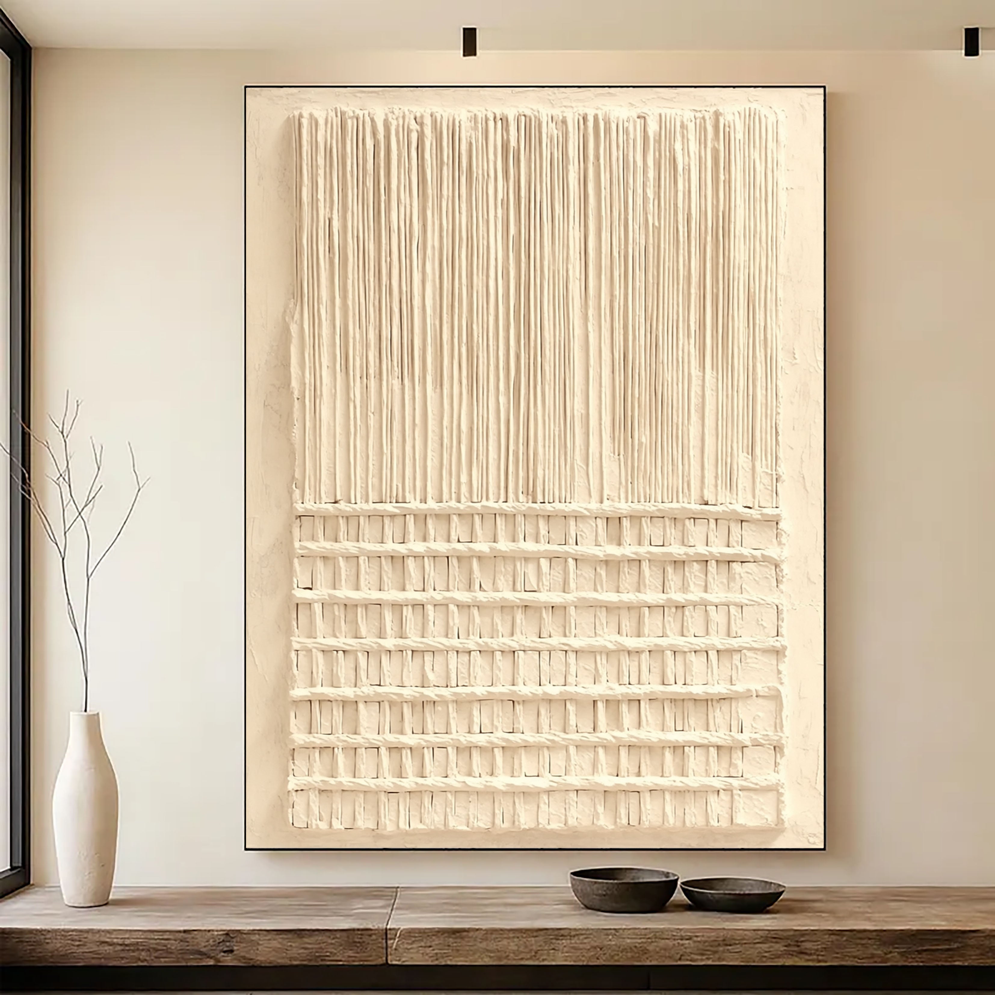 Woven Textured Minimalism | Cream Weave