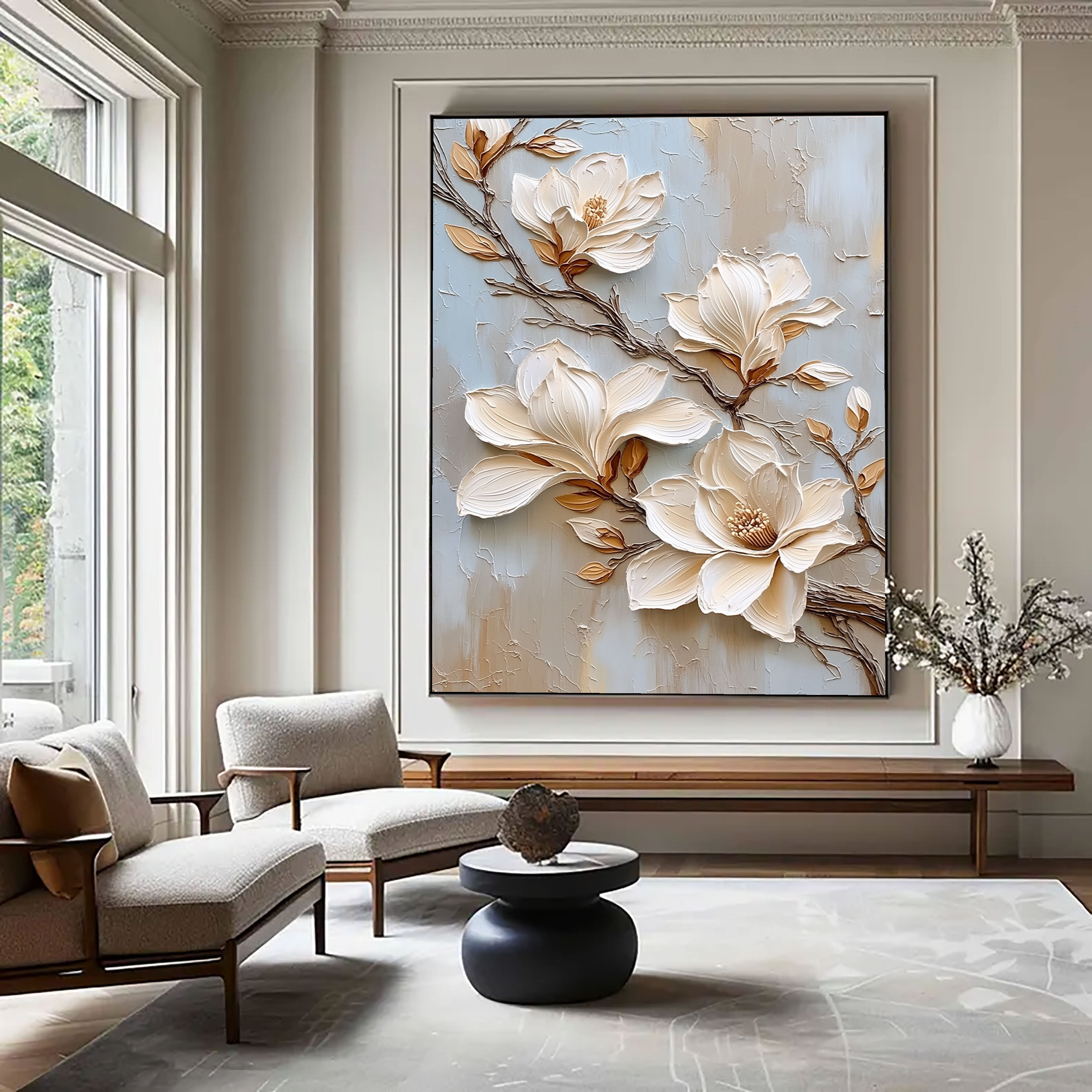 Geformte Magnolien-Anmut | Blütenblatt in Creme