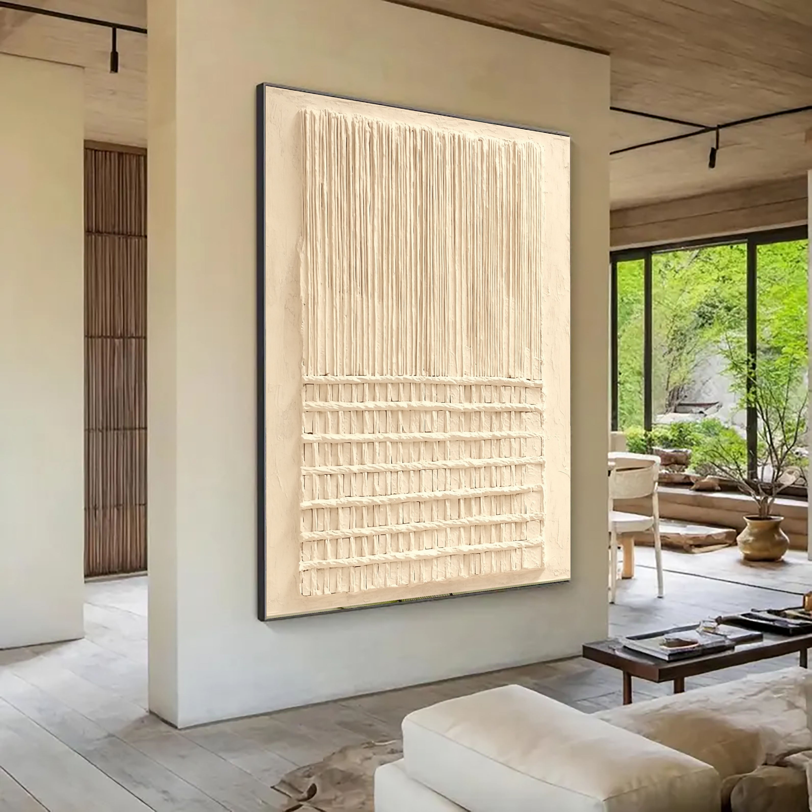 Woven Textured Minimalism | Cream Weave