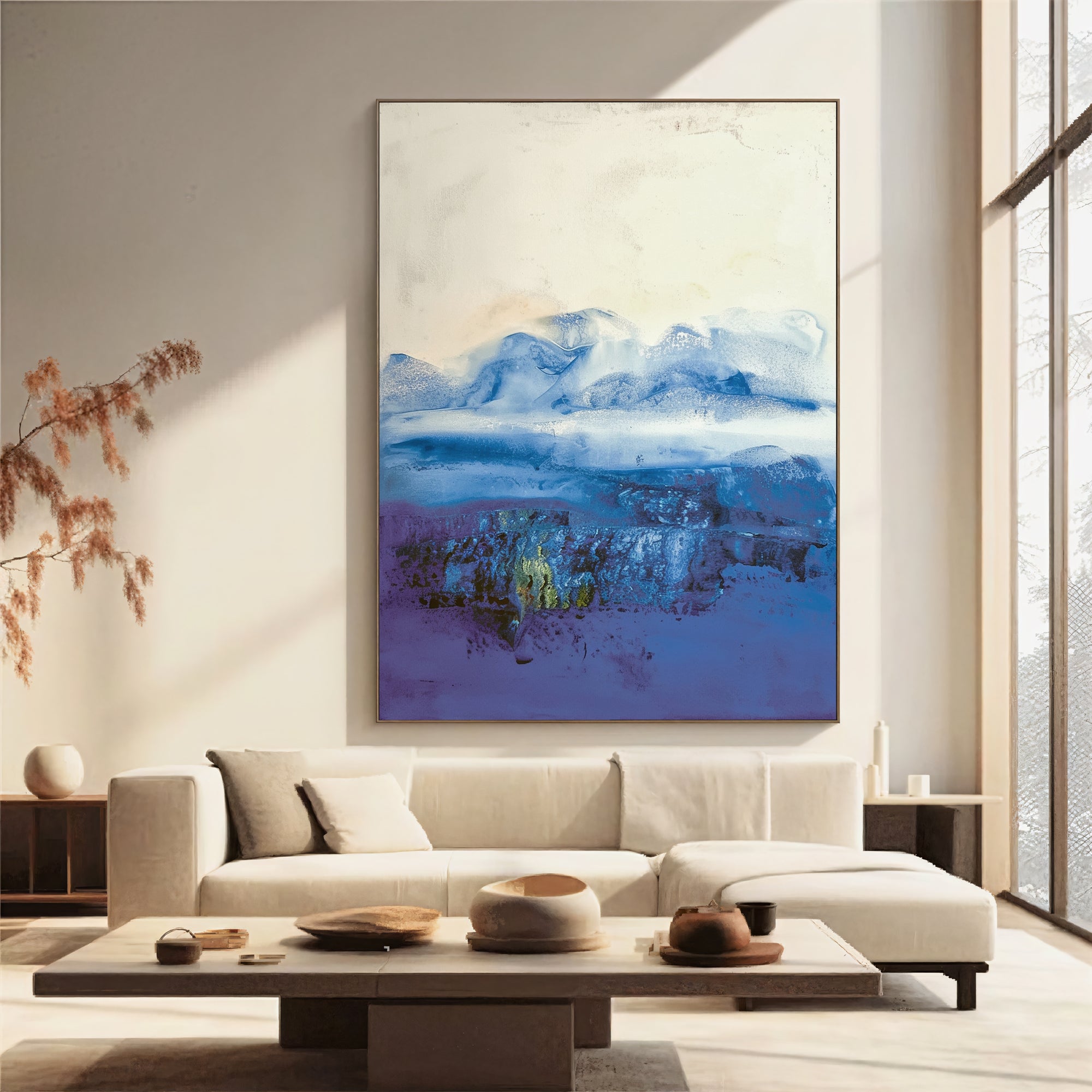 Textured Azure Sophistication | Blue Purple