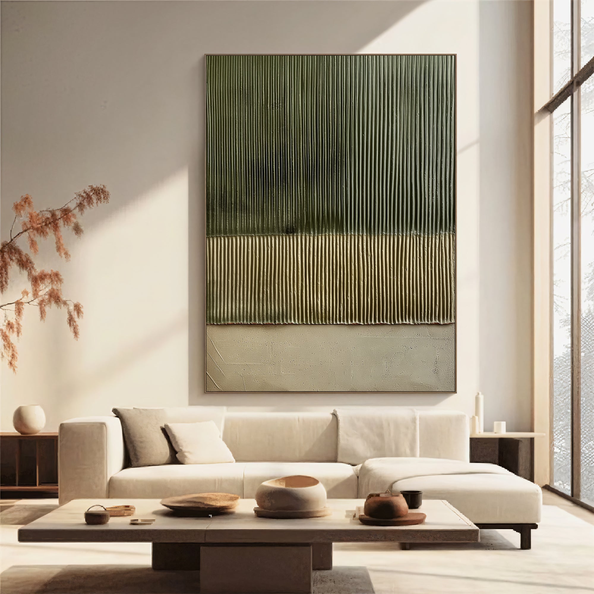 Textured Tiered Elegance | Olive Gold