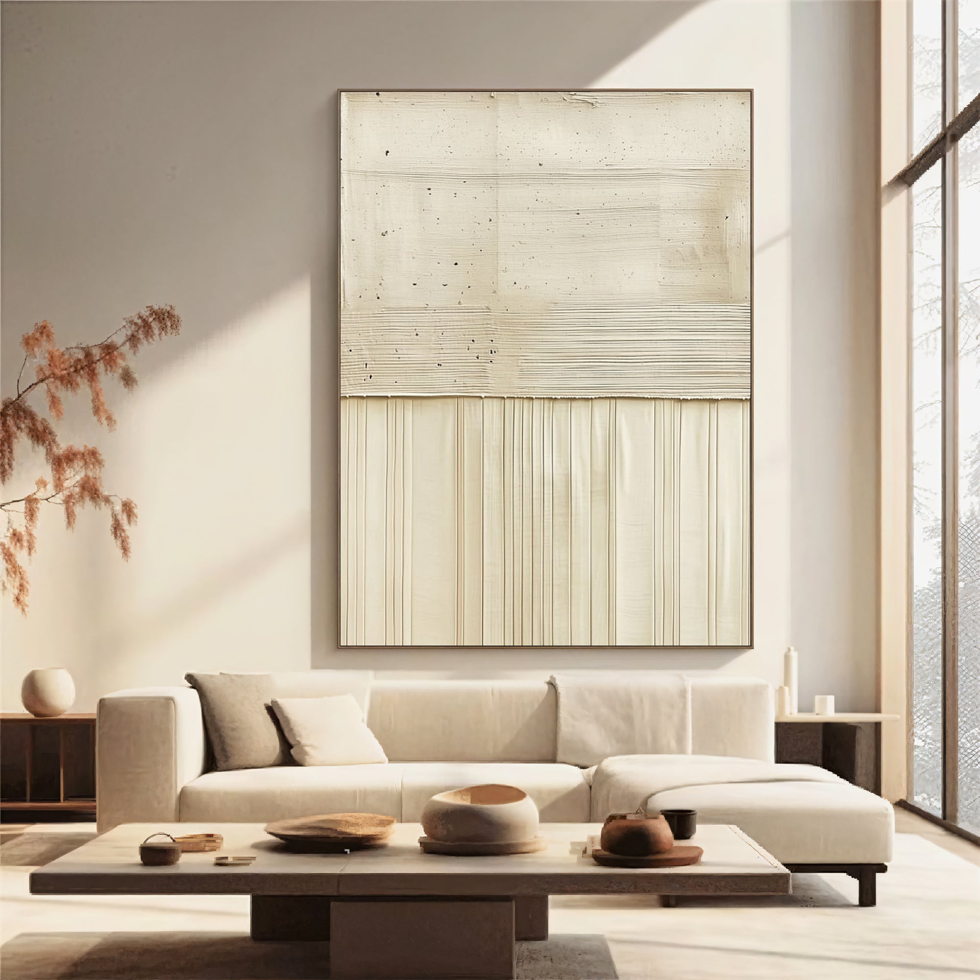 Textured Cream Serenity | Subtle Ridges