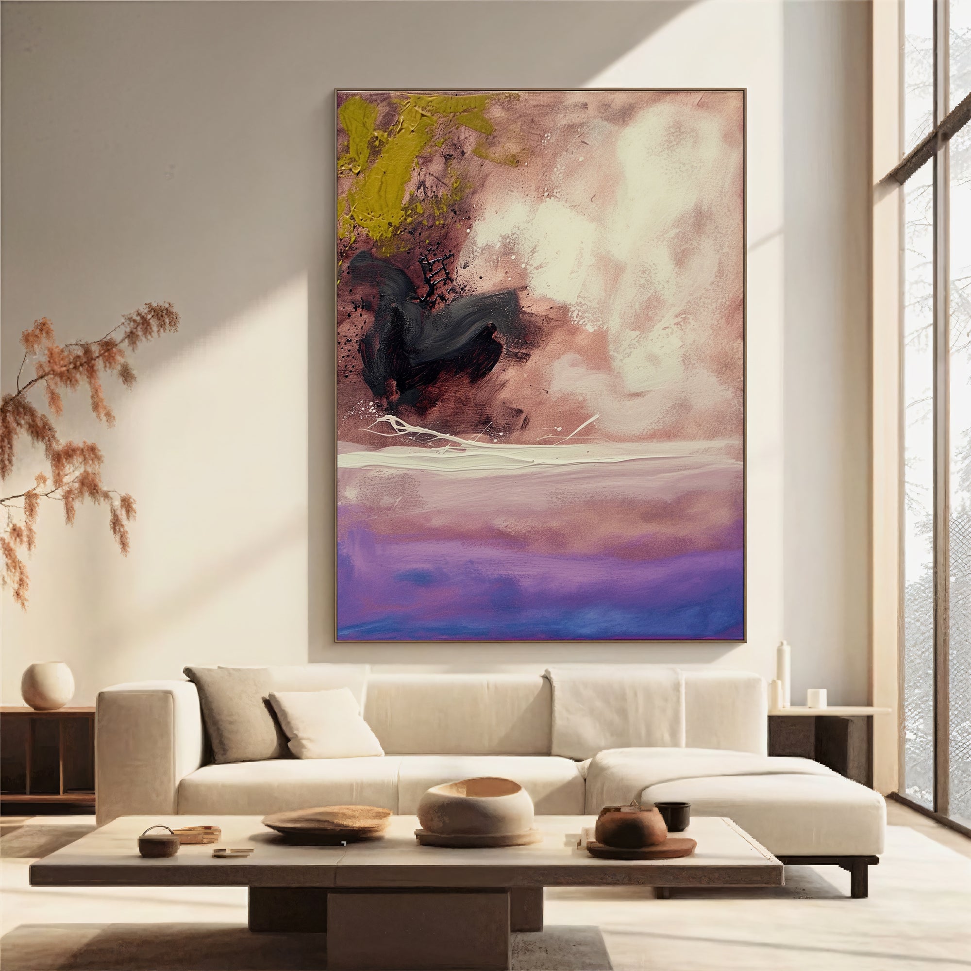 Textured Violet Vibrance | Purple Yellow