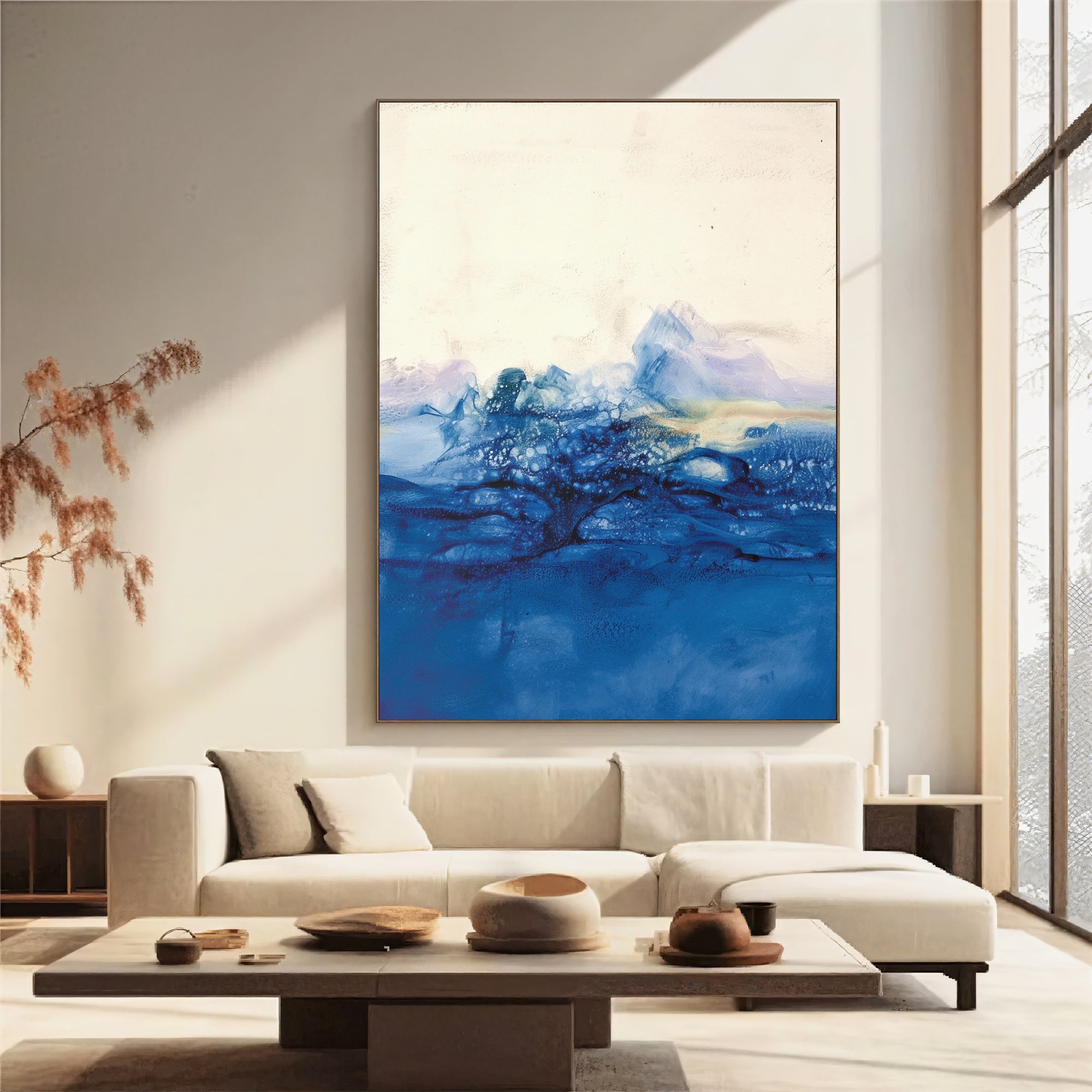 Textured Azure Elegance | Blue White