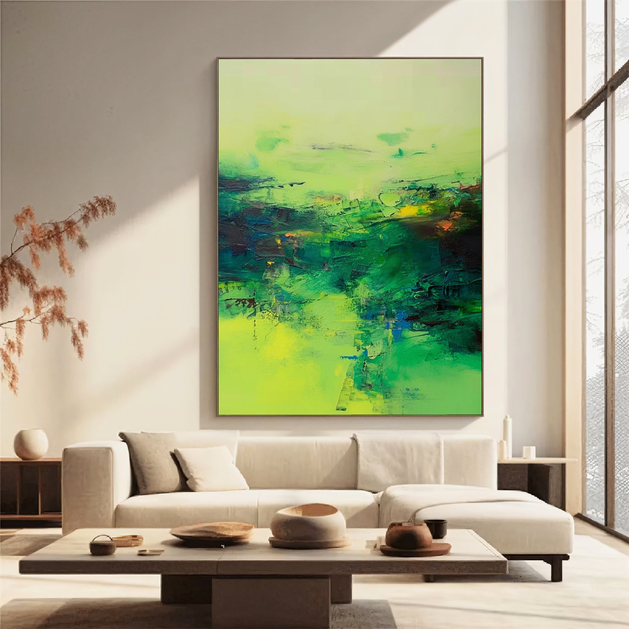 Textured Green Vibrance | Green Yellow