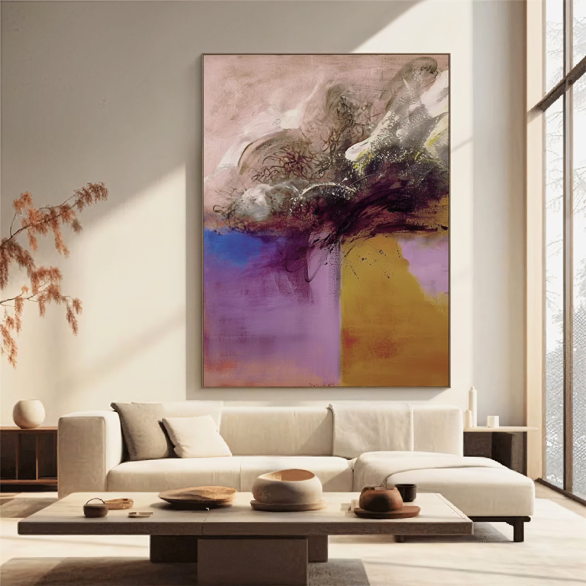 Textured Colorful Abstraction | Violet Hues