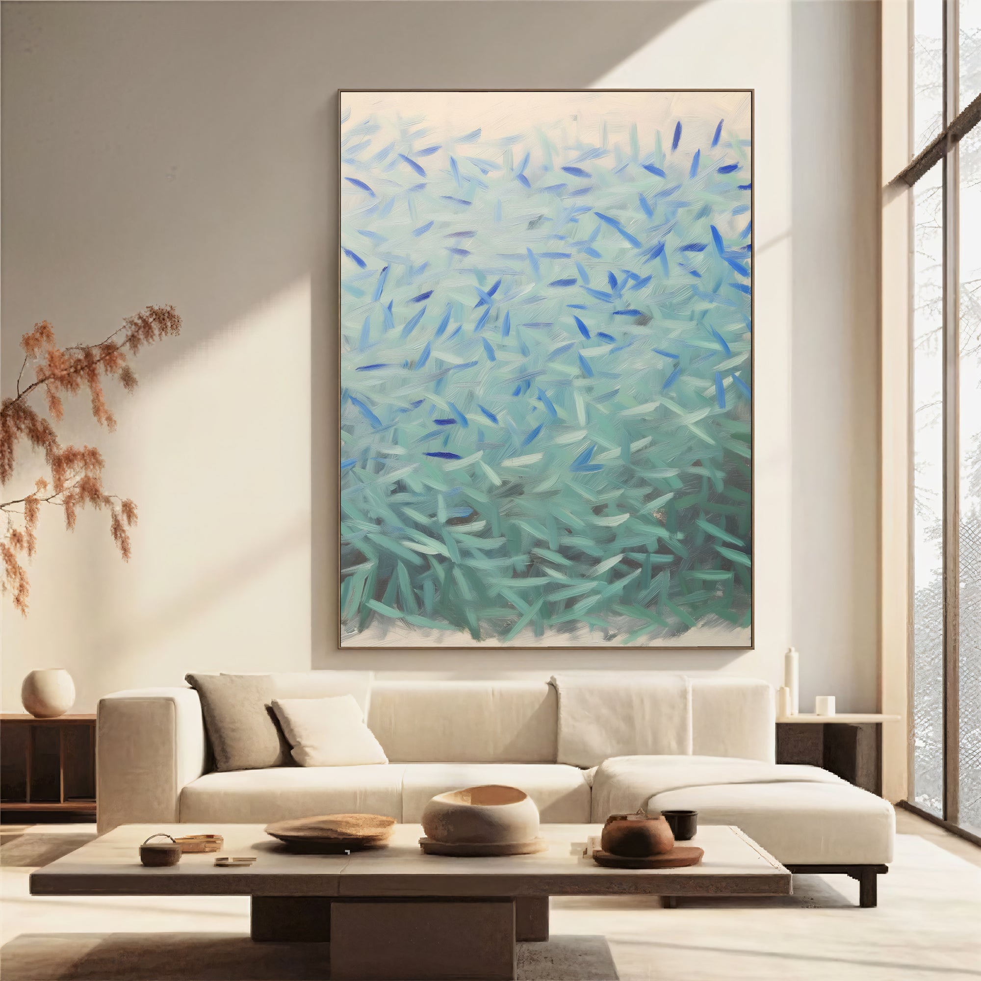 Textured Aquamarine Opulence | Blue Teal