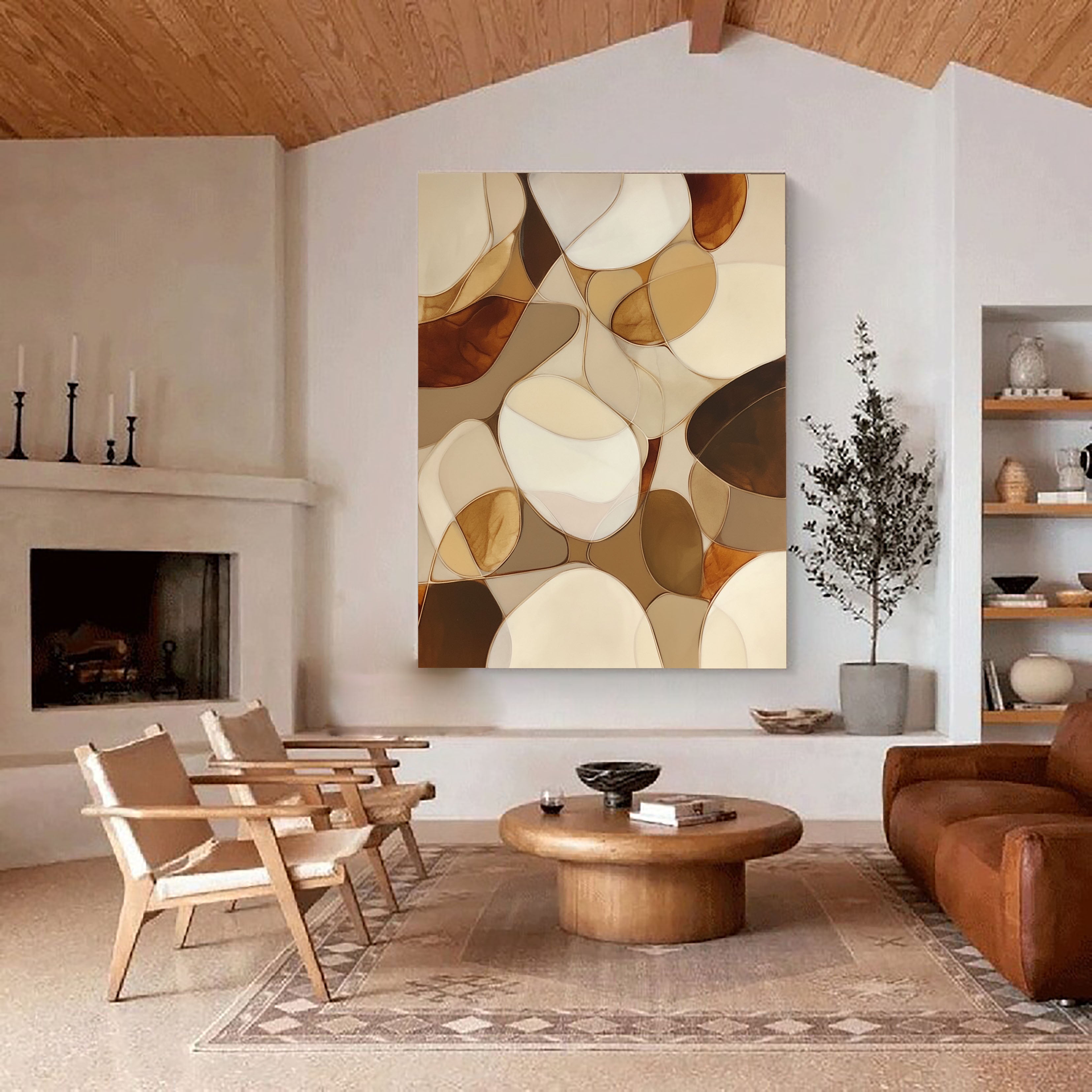 Textured Organic Harmony | Brown Beige