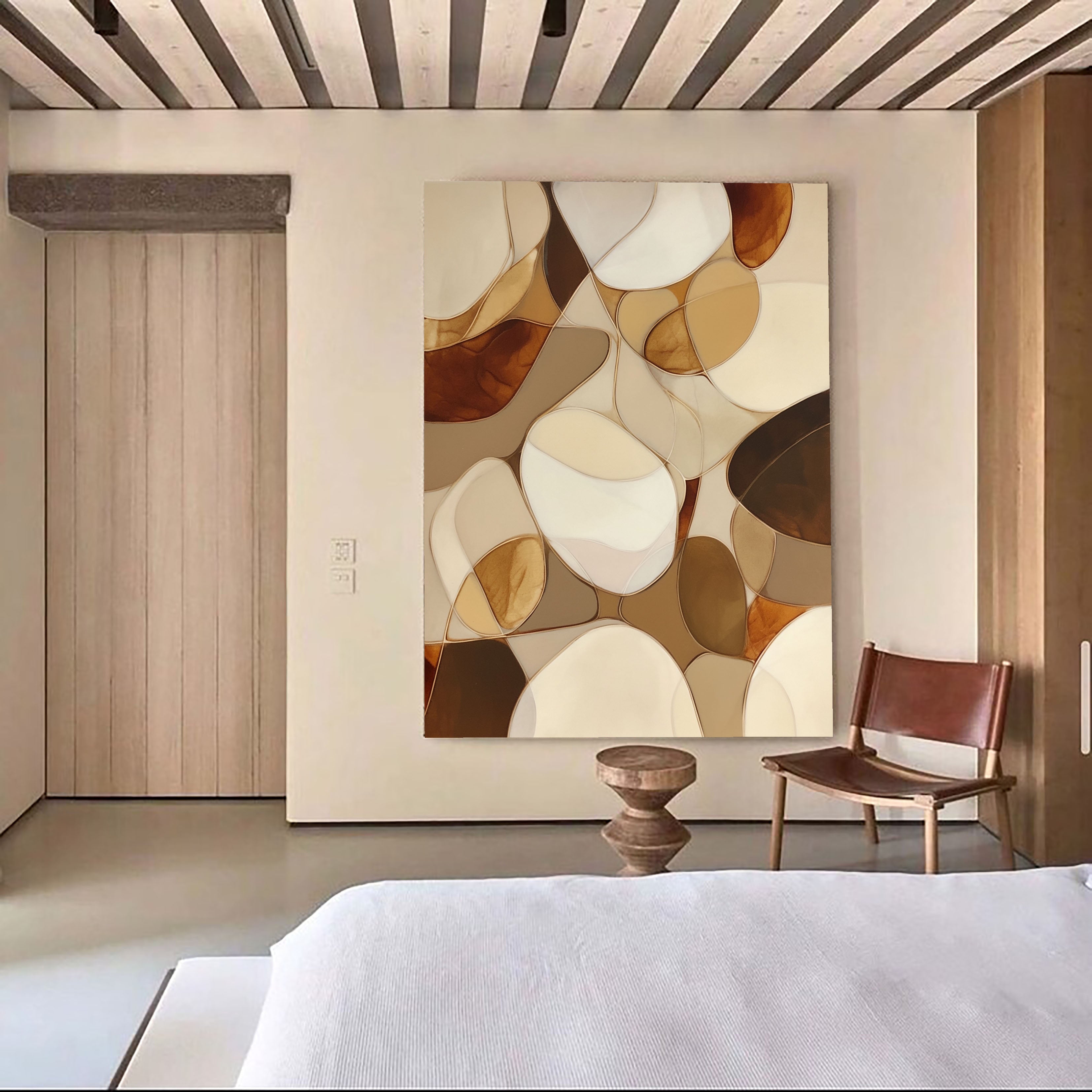 Textured Organic Harmony | Brown Beige