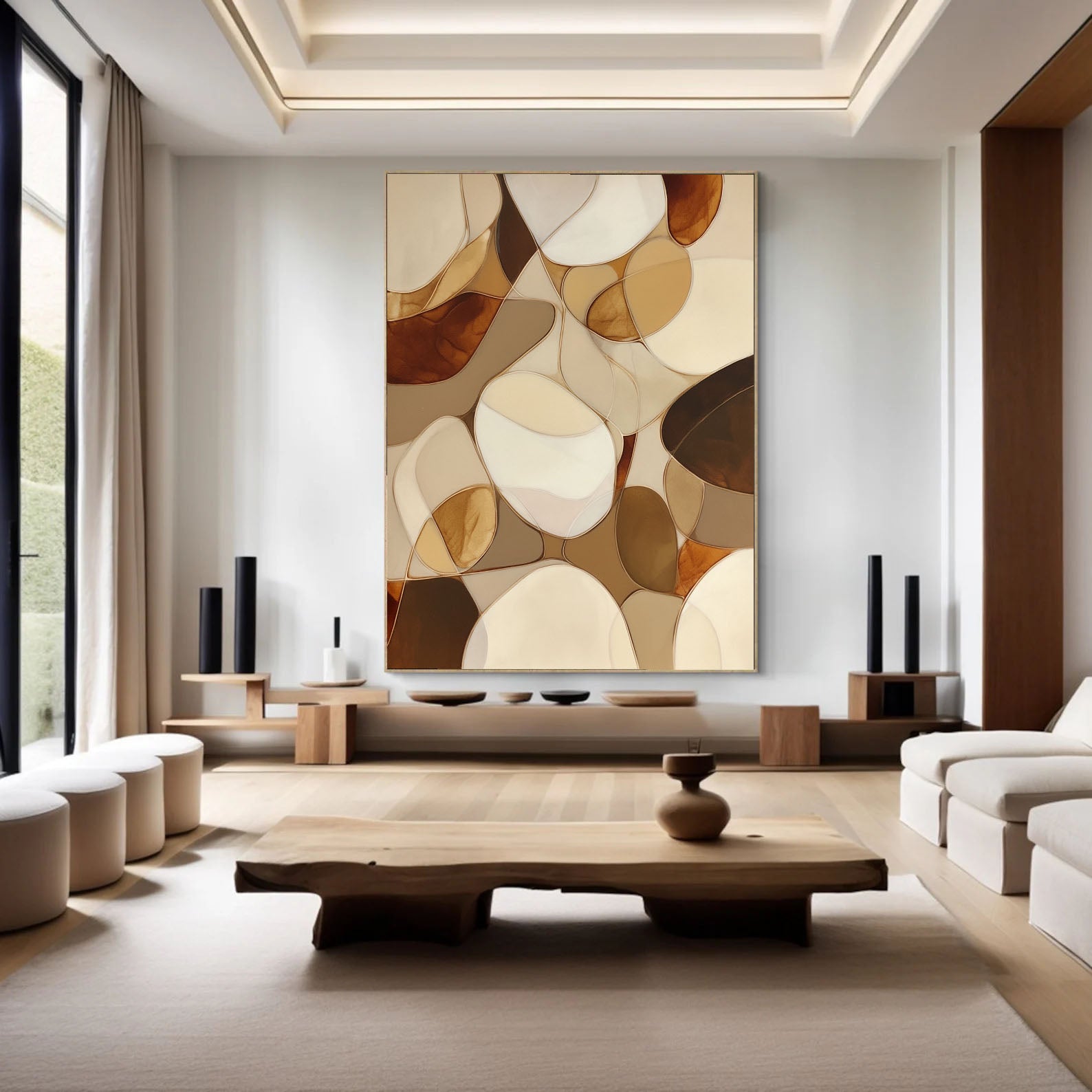 Textured Organic Harmony | Brown Beige