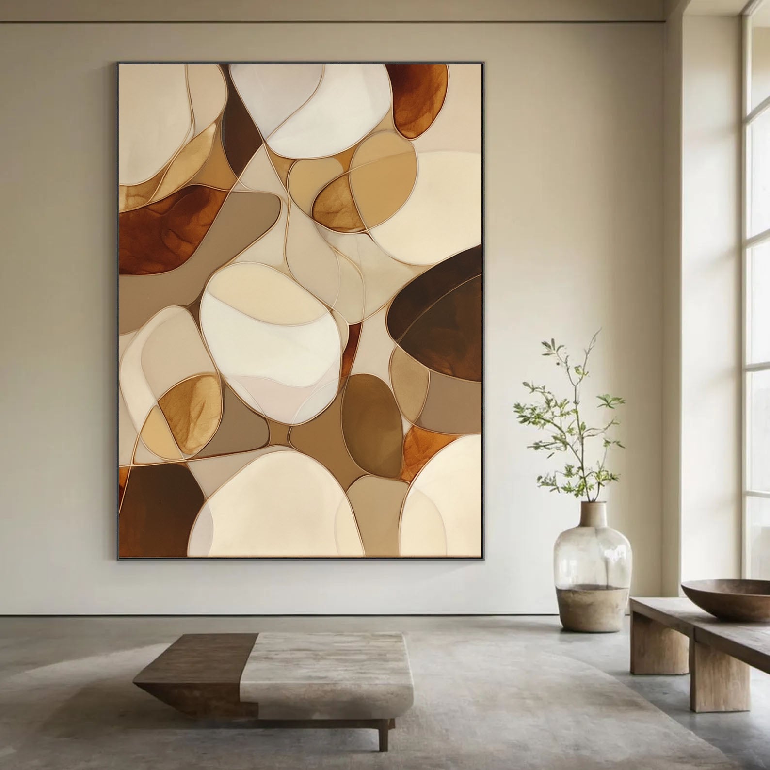 Textured Organic Harmony | Brown Beige