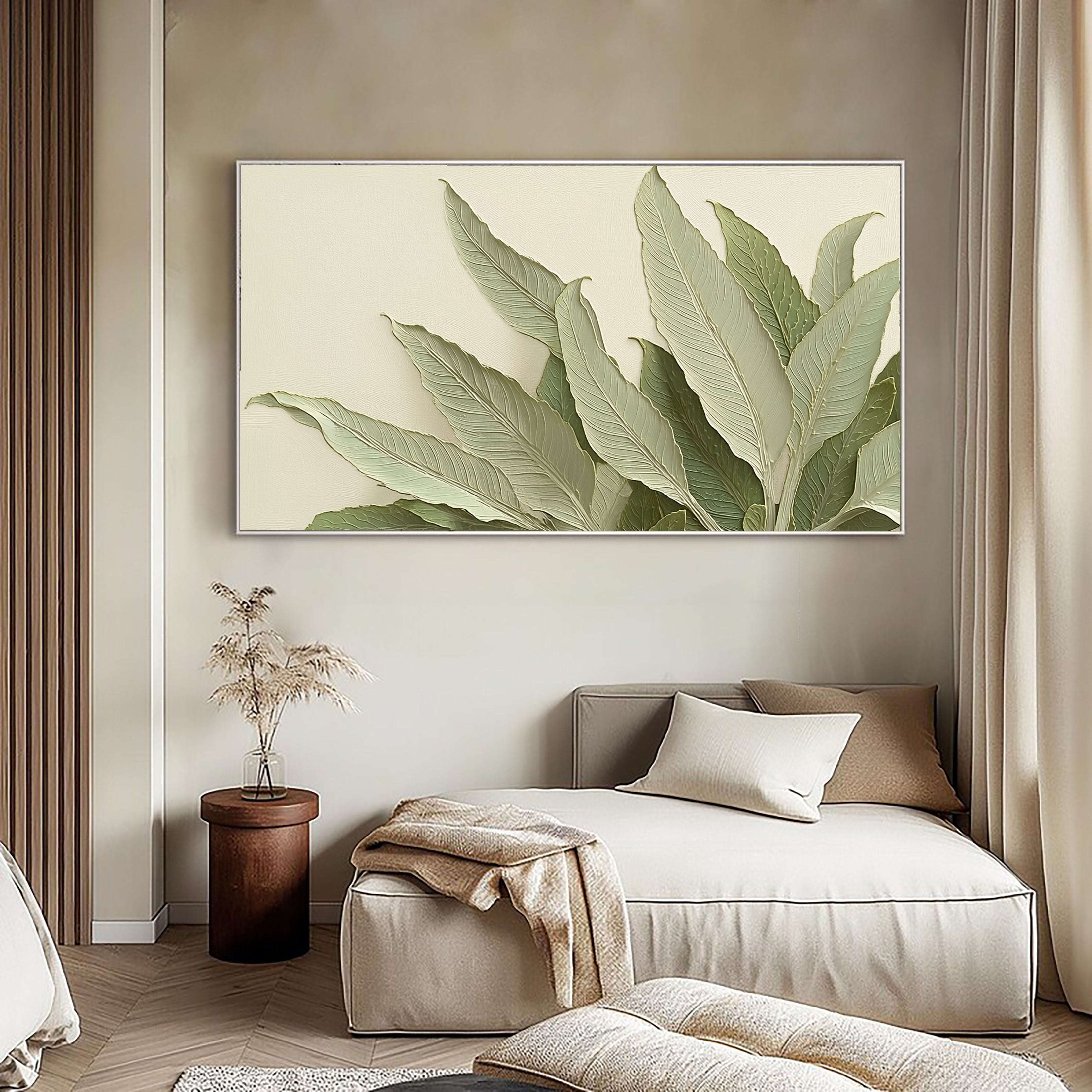 Textured Leaf Serenity | Sage Green