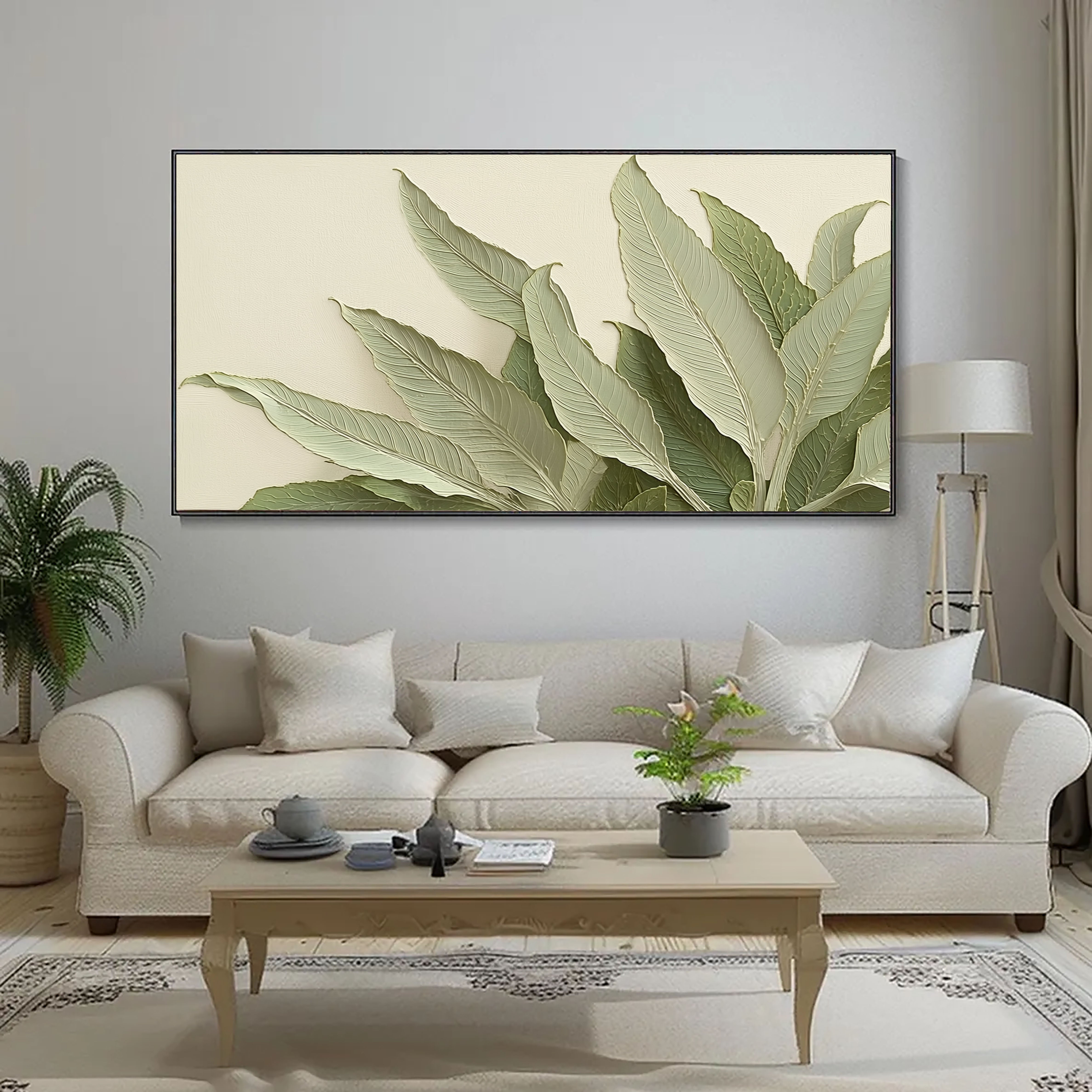 Textured Leaf Serenity | Sage Green