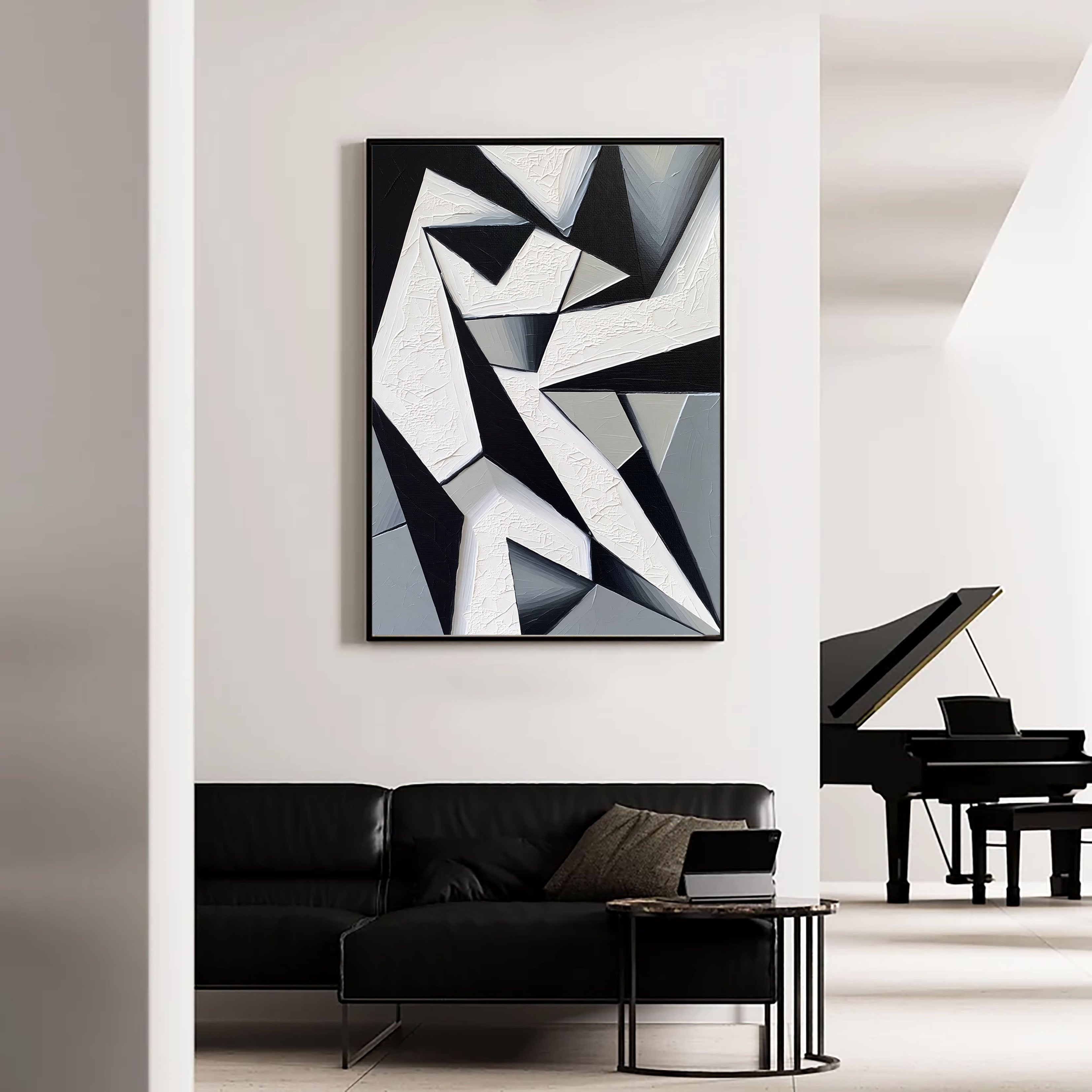 Texturierte Geometrische Kante | Monochromatische Winkel