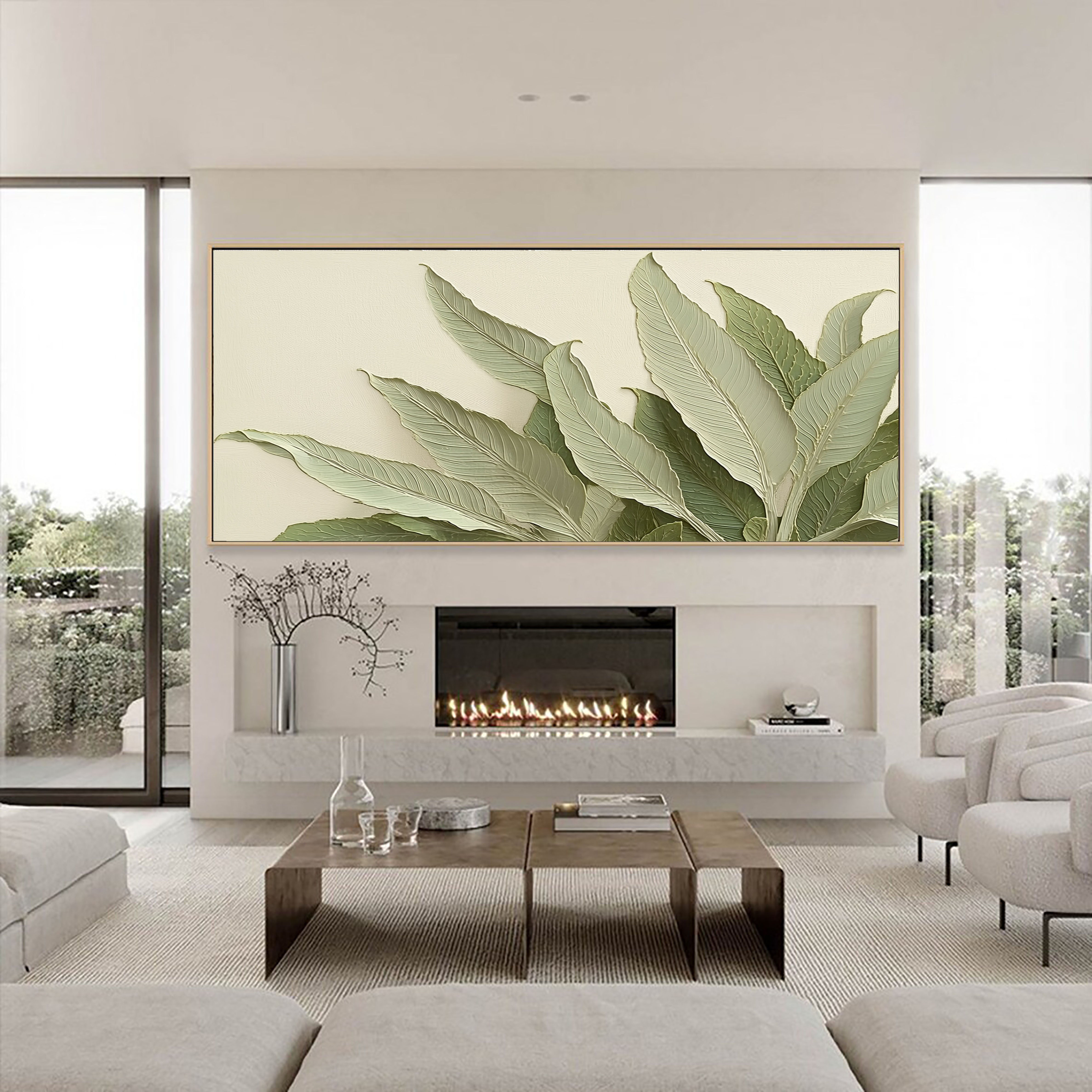 Textured Leaf Serenity | Sage Green