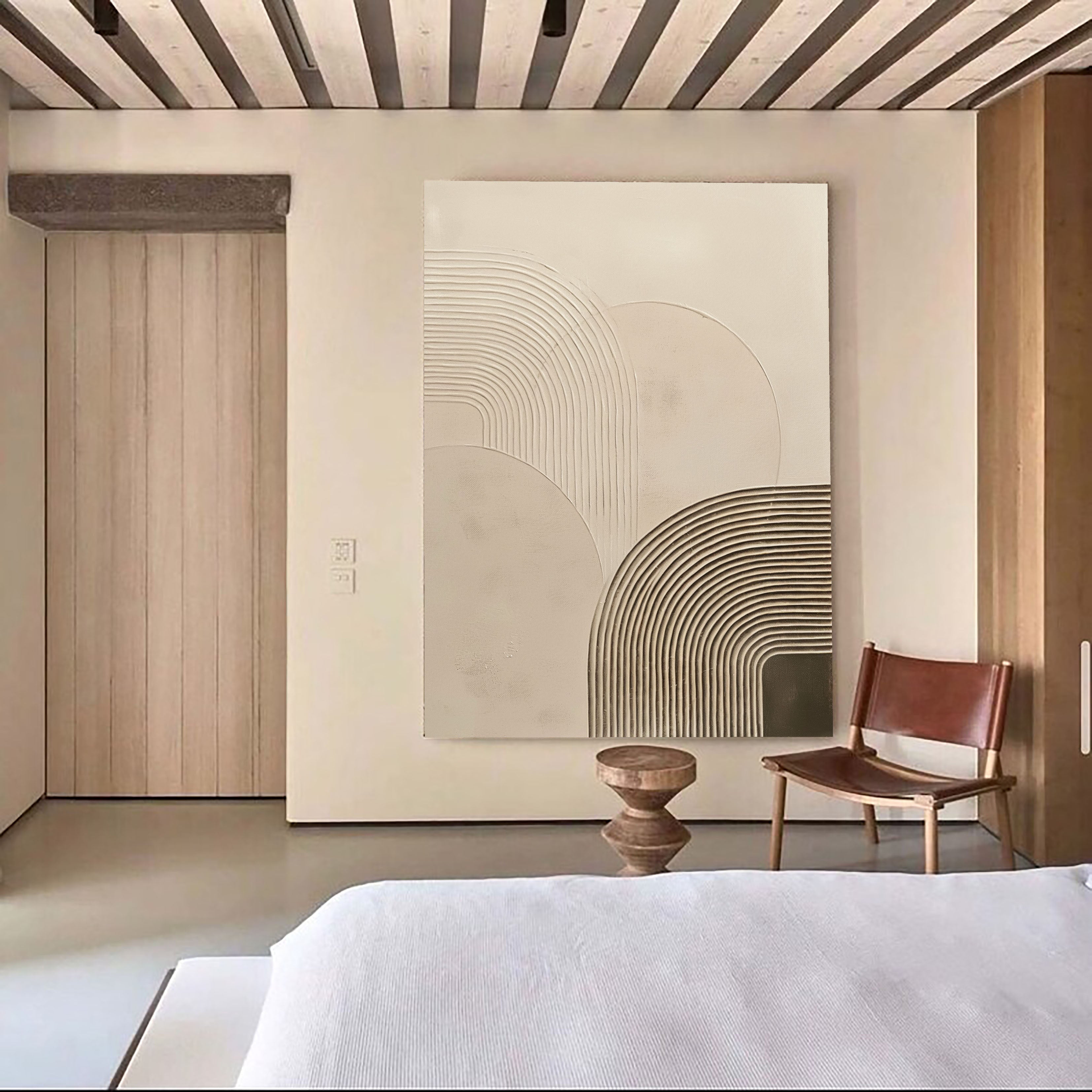 Textured Arched Rhythm | Beige Gray