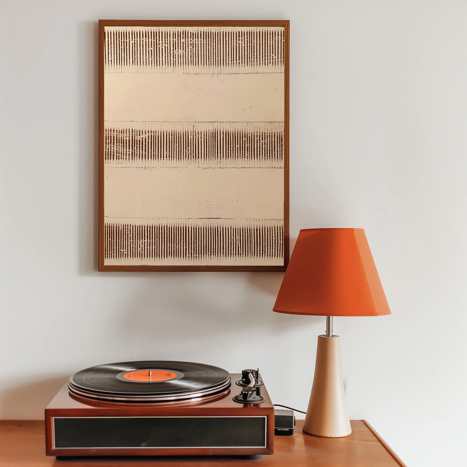 Textured Striped Serenity | Beige Fusion