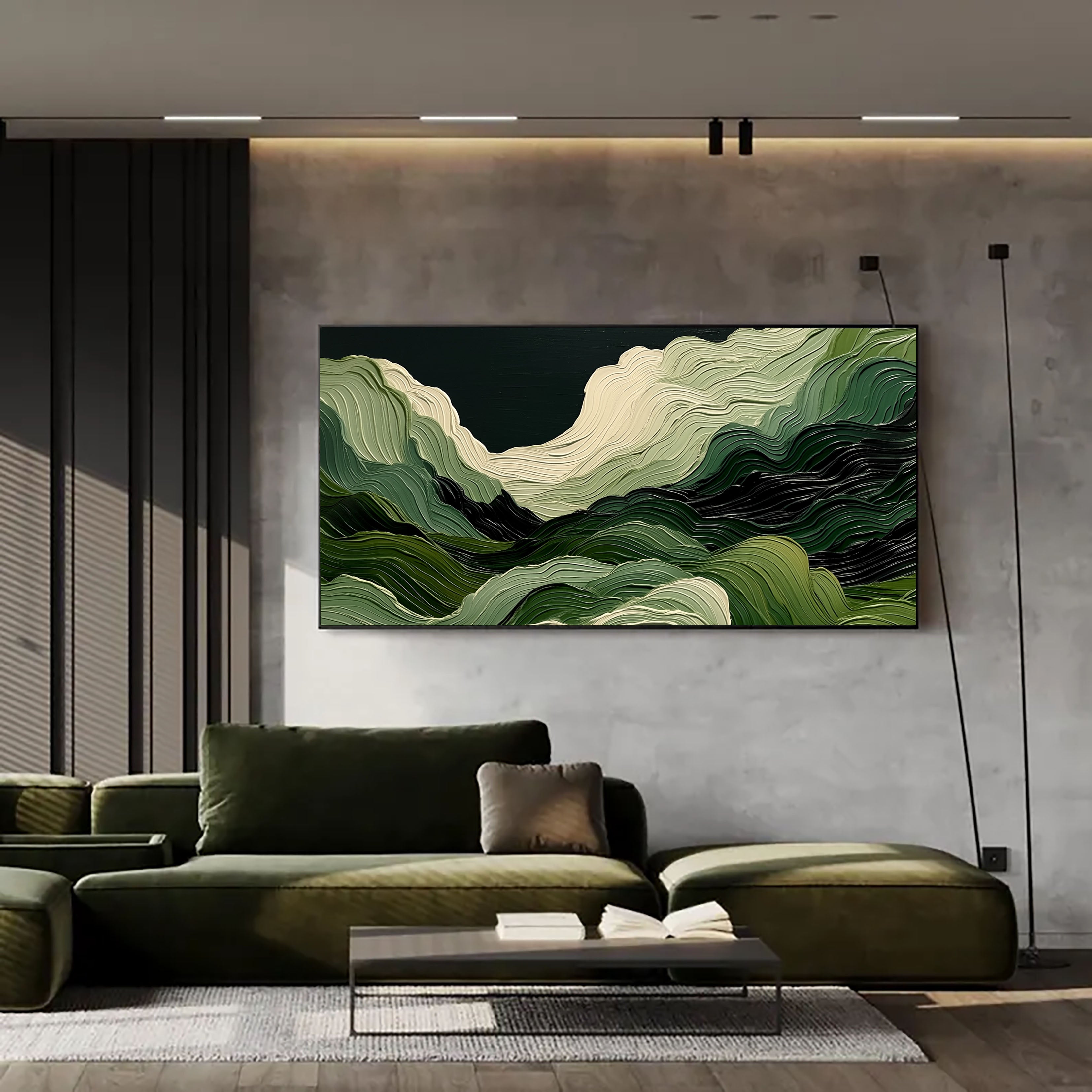 Layered Wave Harmony | Emerald Flow