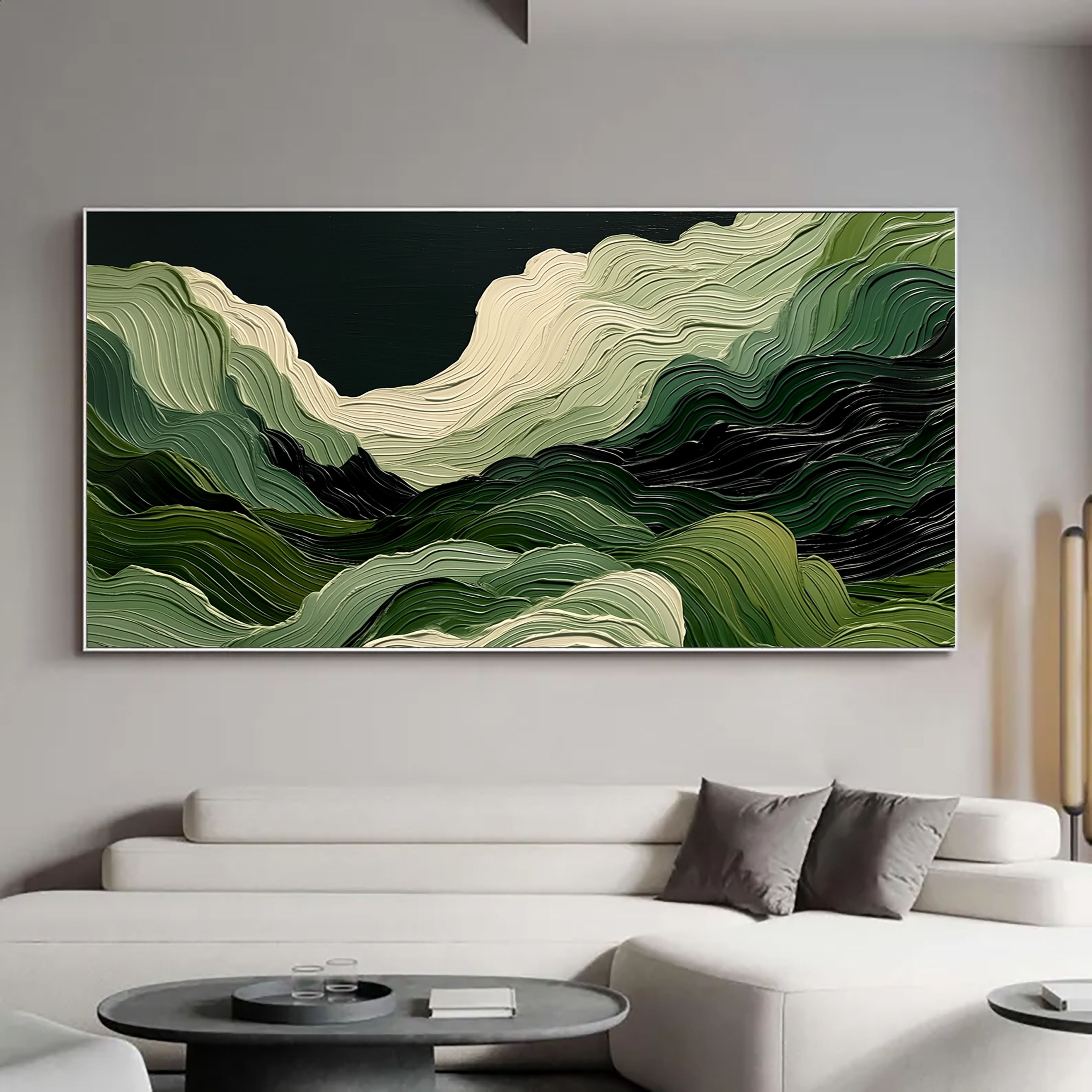 Layered Wave Harmony | Emerald Flow