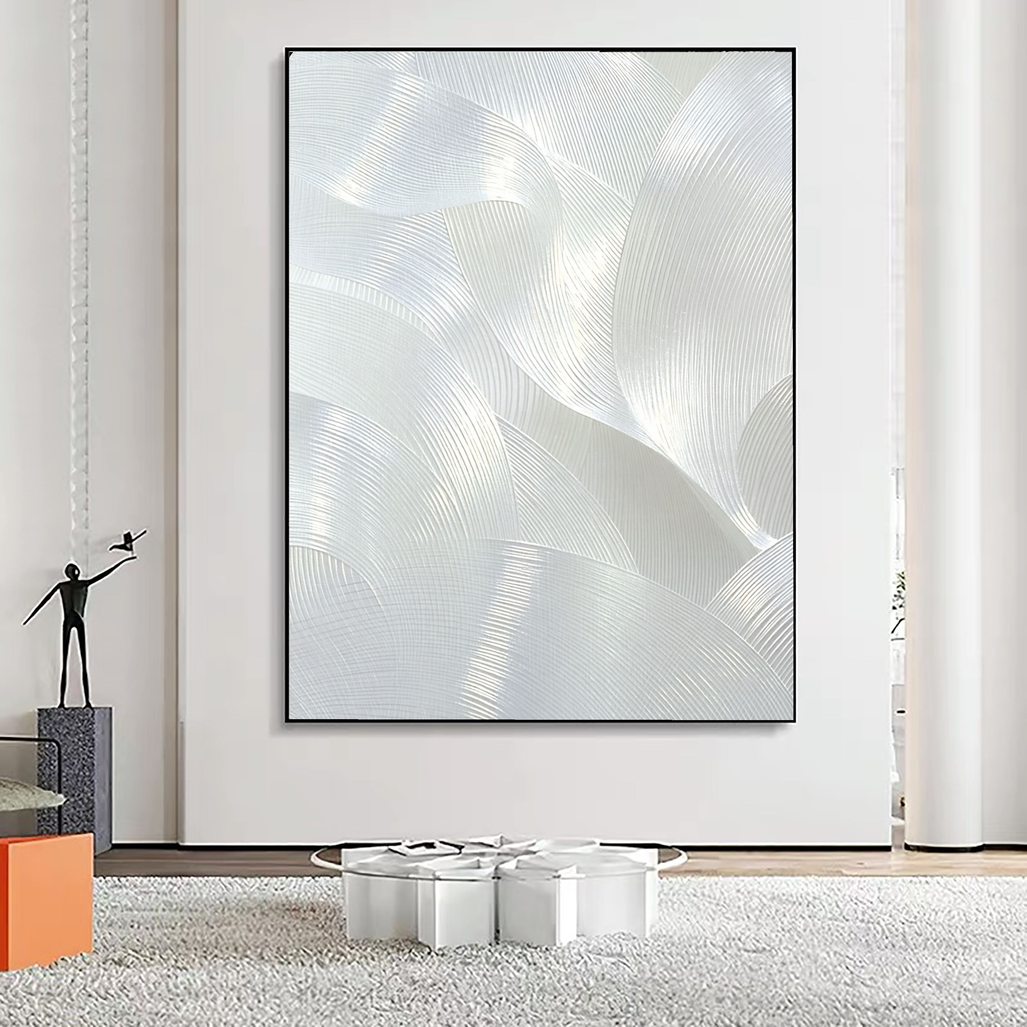 Textured Wave Serenity | Pearl Swirls