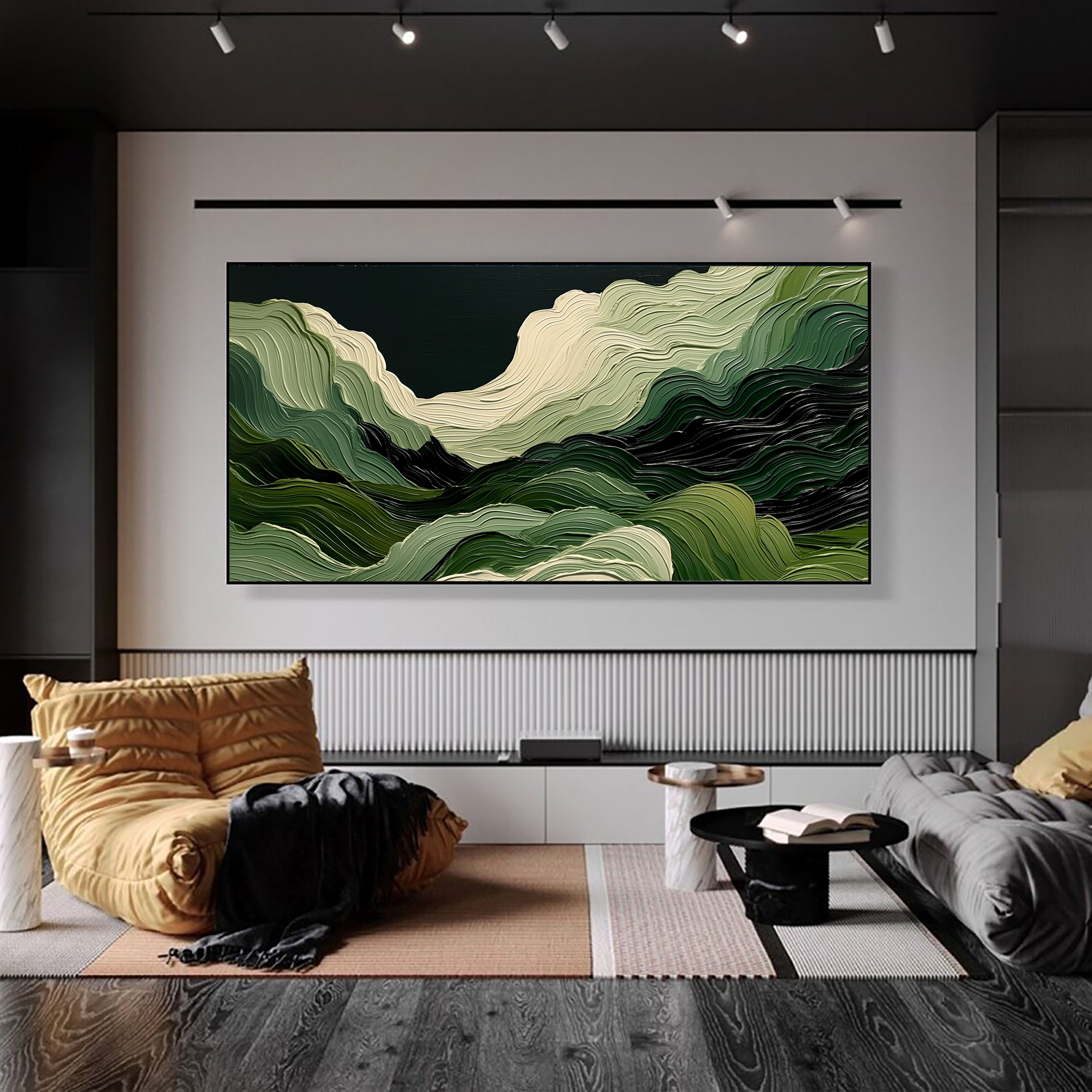 Layered Wave Harmony | Emerald Flow