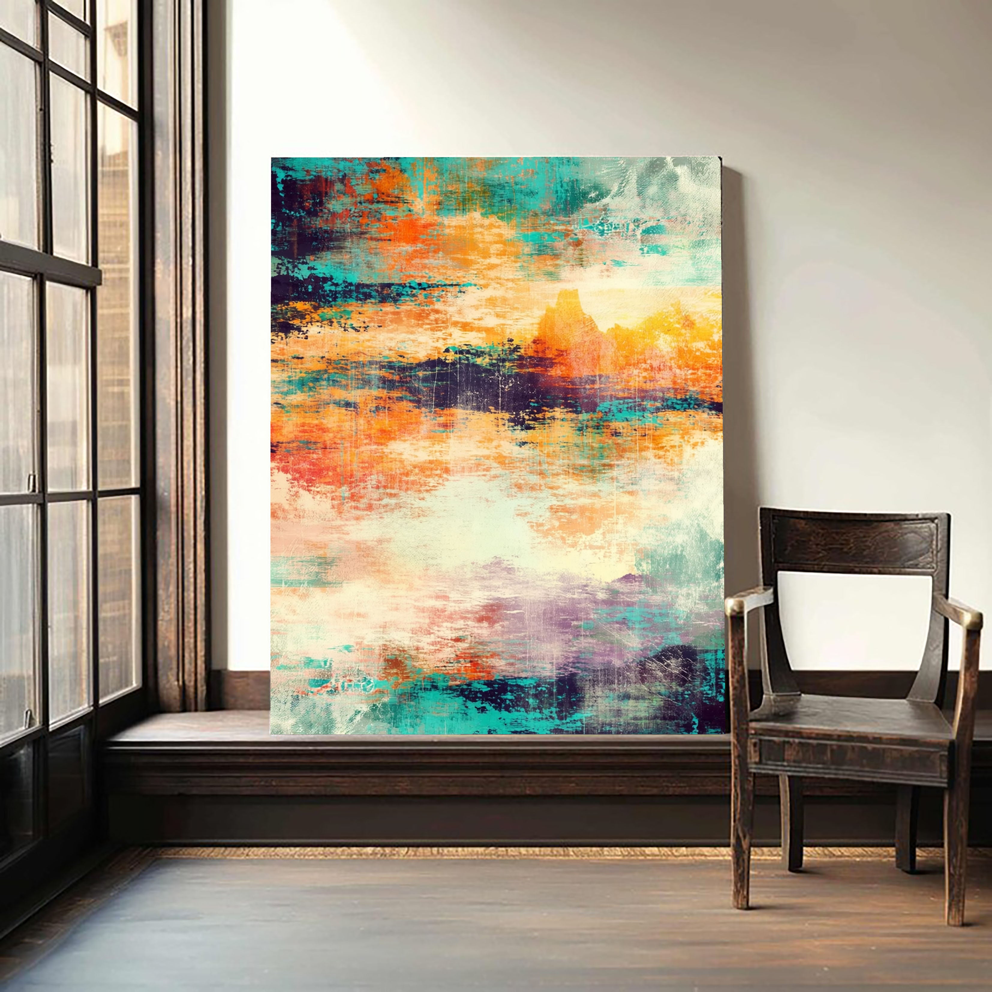 Abstract Horizon Glow | Coastal Hues