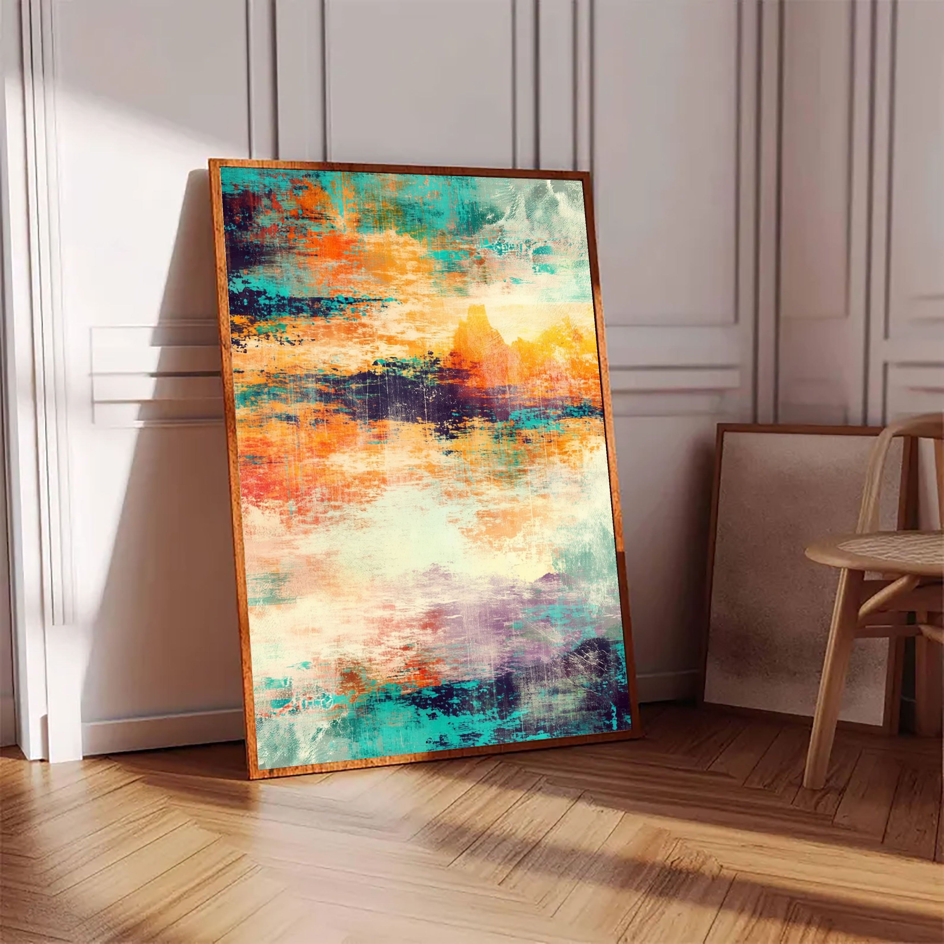 Abstract Horizon Glow | Coastal Hues