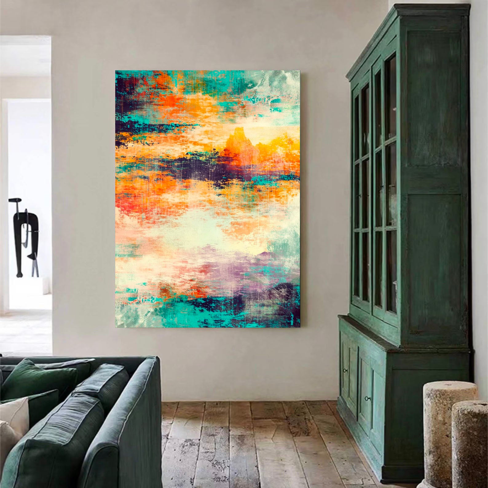 Abstract Horizon Glow | Coastal Hues