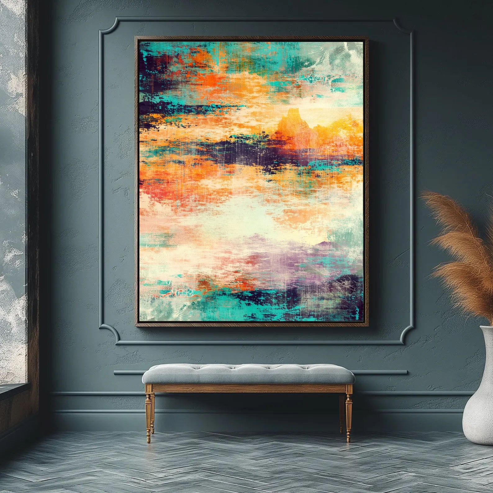 Abstract Horizon Glow | Coastal Hues