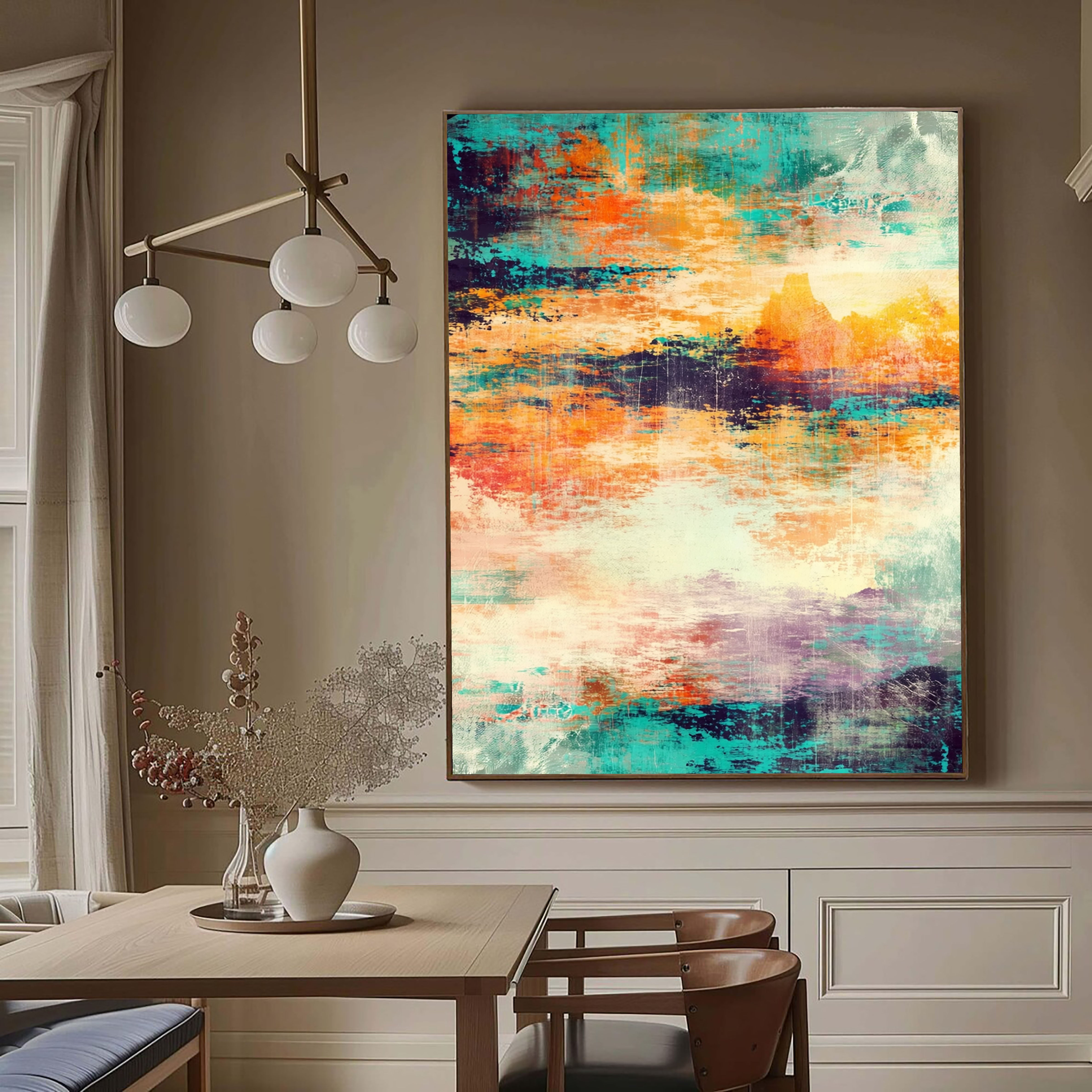 Abstract Horizon Glow | Coastal Hues