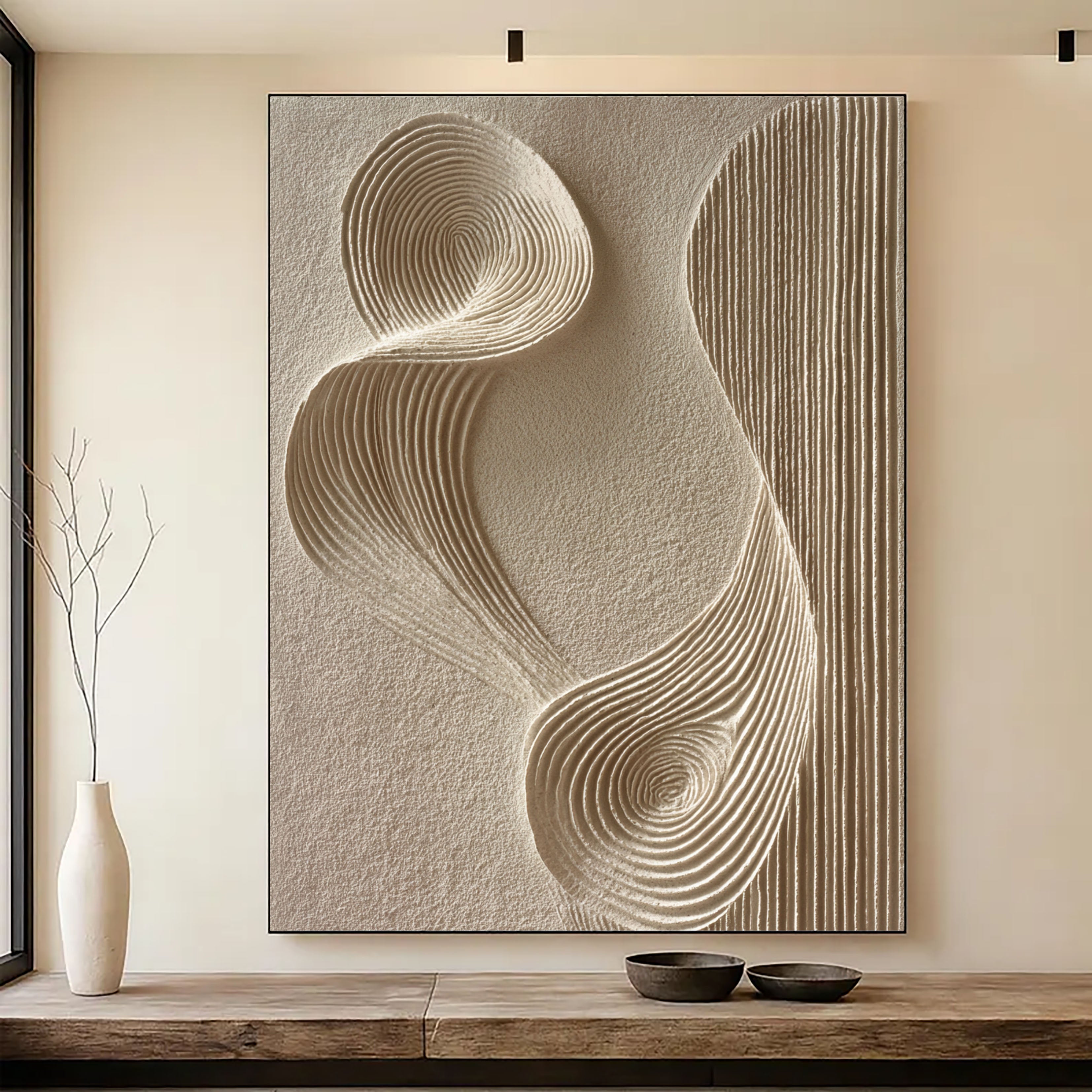 Textured Swirl Grace | Beige Tones