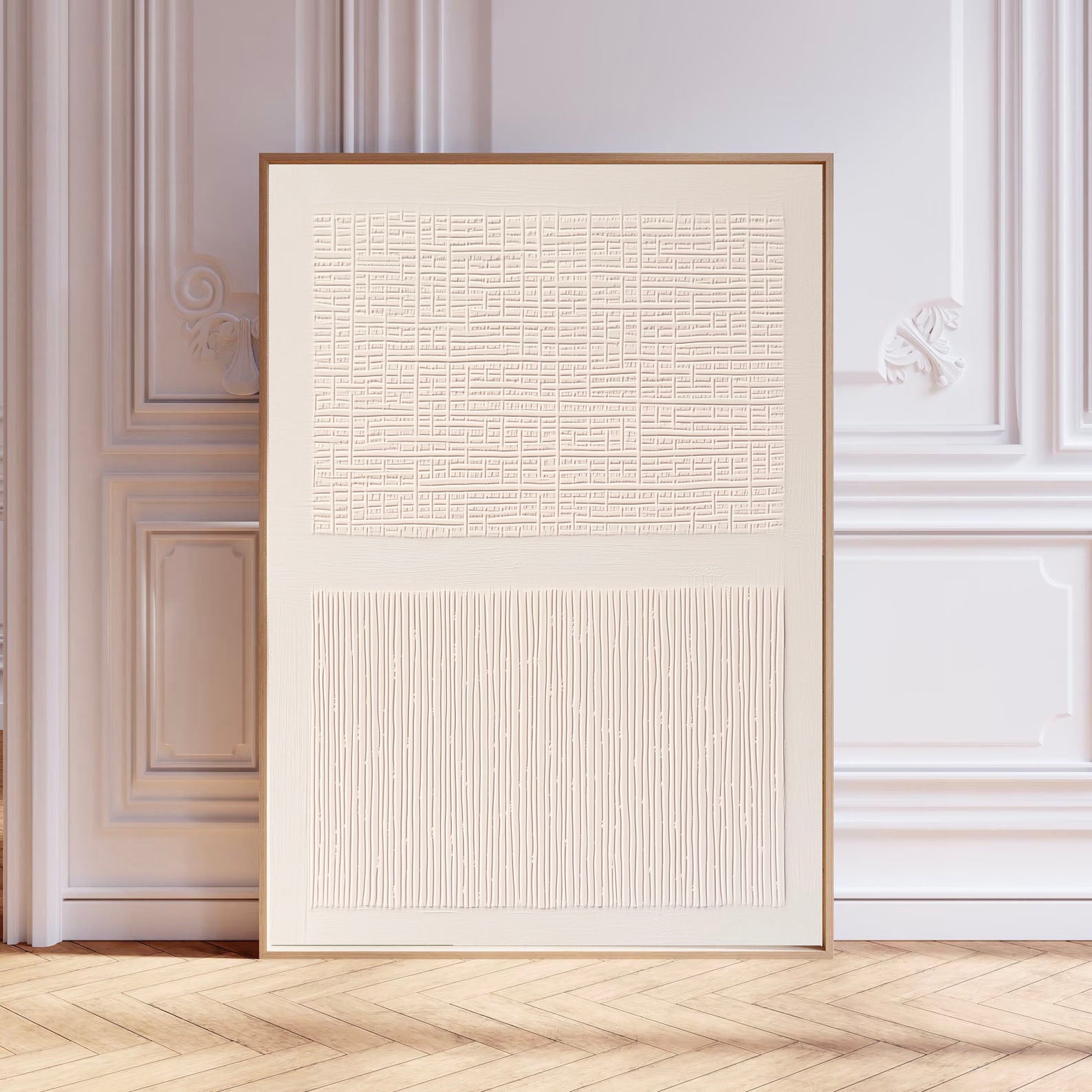 Textured Minimalist Dual | Ivory Panels