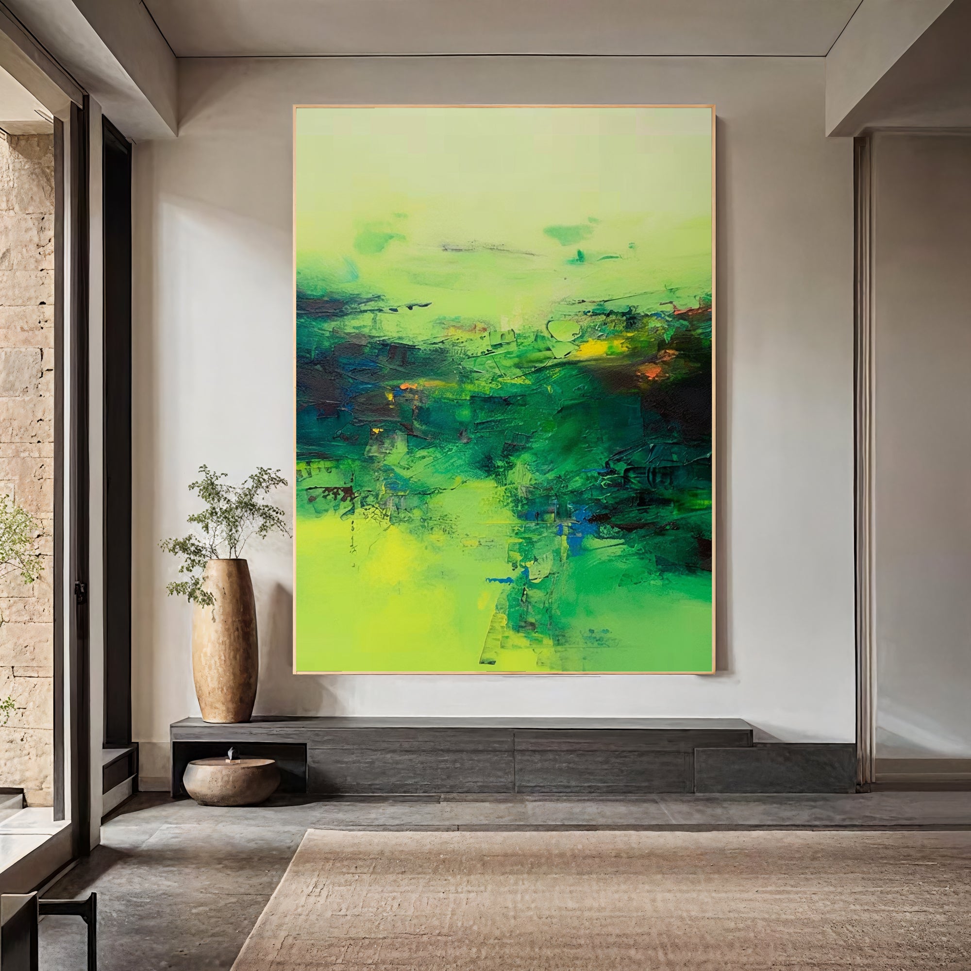 Textured Green Vibrance | Green Yellow