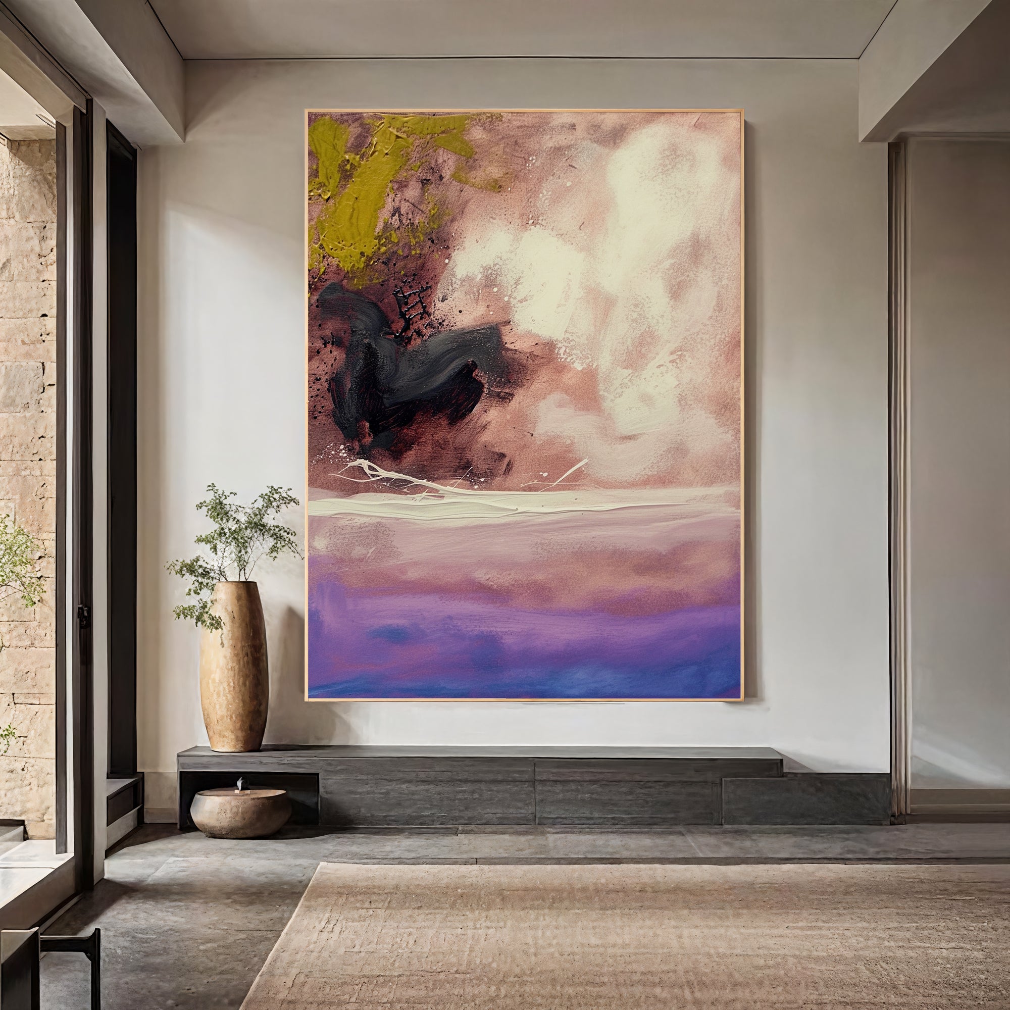 Textured Violet Vibrance | Purple Yellow