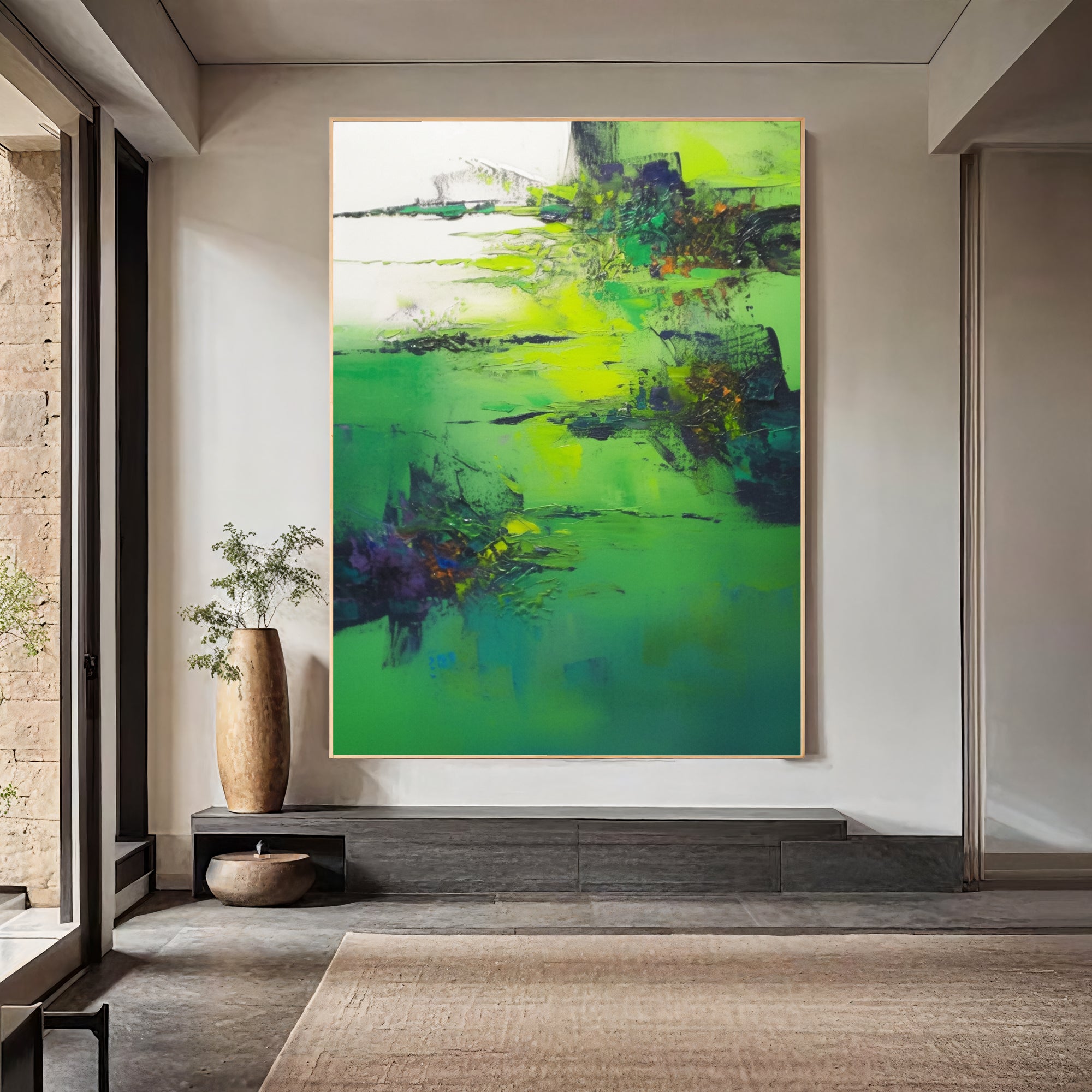 Textured Viridian Opulence | Green Citrine