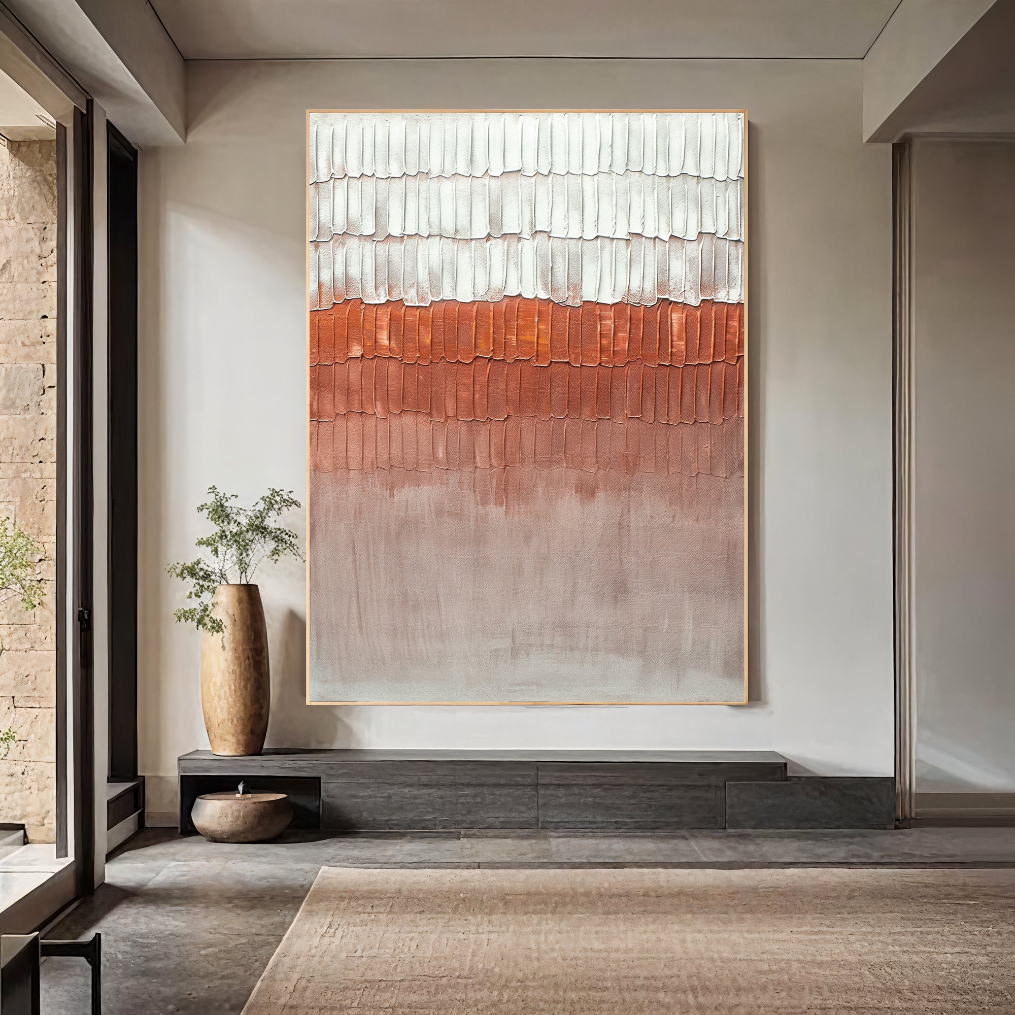 Textured Gradient Elegance | Rust Hues