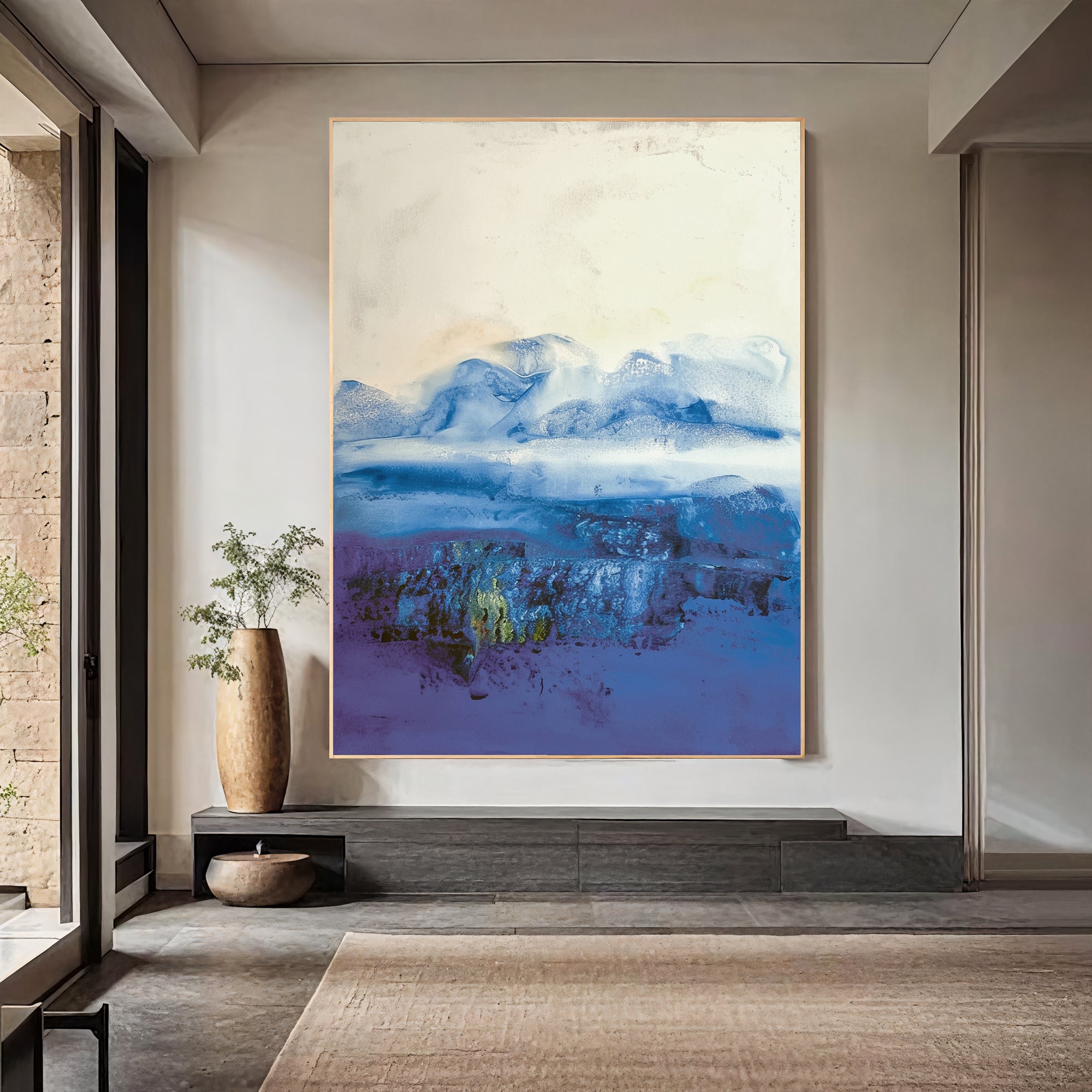 Textured Azure Sophistication | Blue Purple