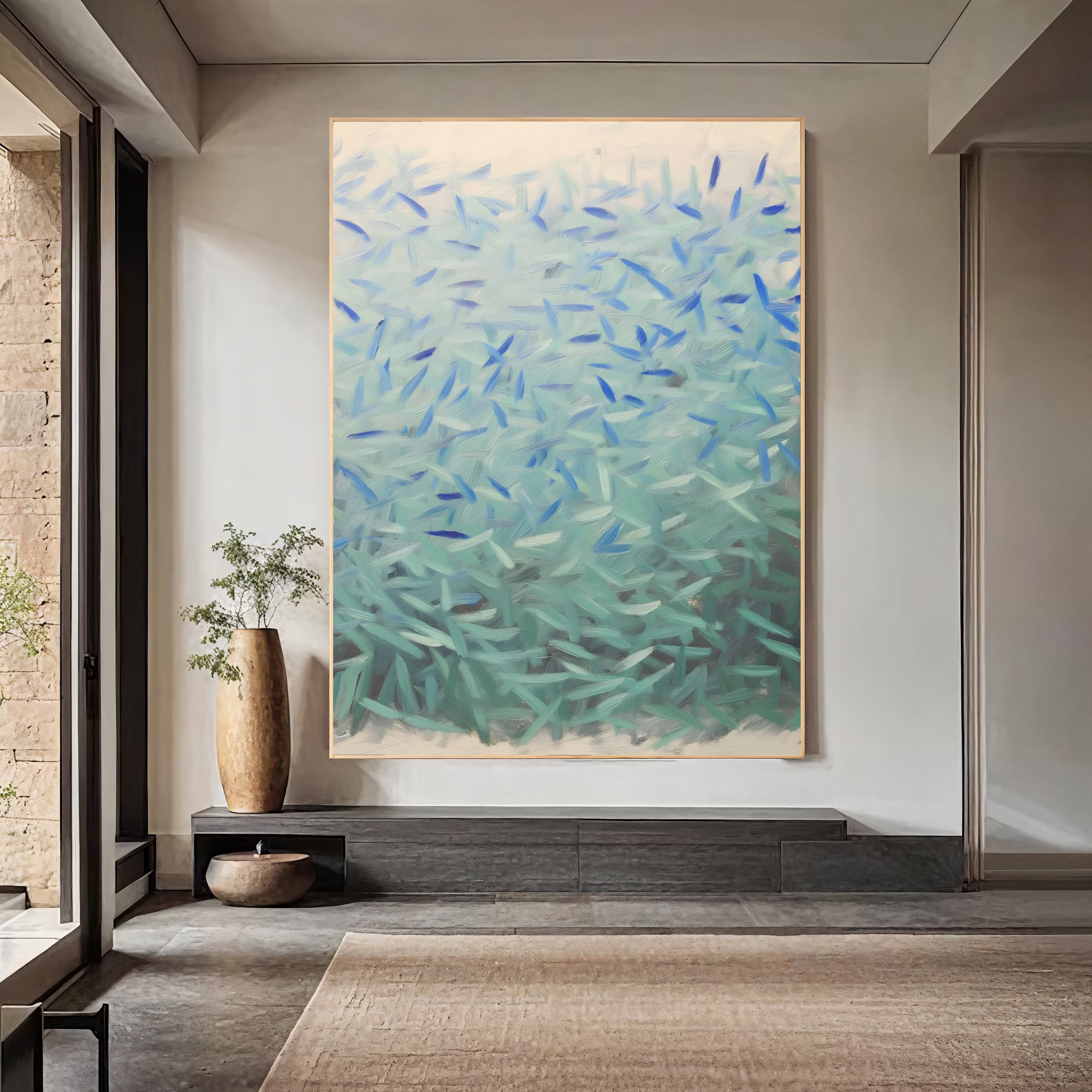 Textured Aquamarine Opulence | Blue Teal