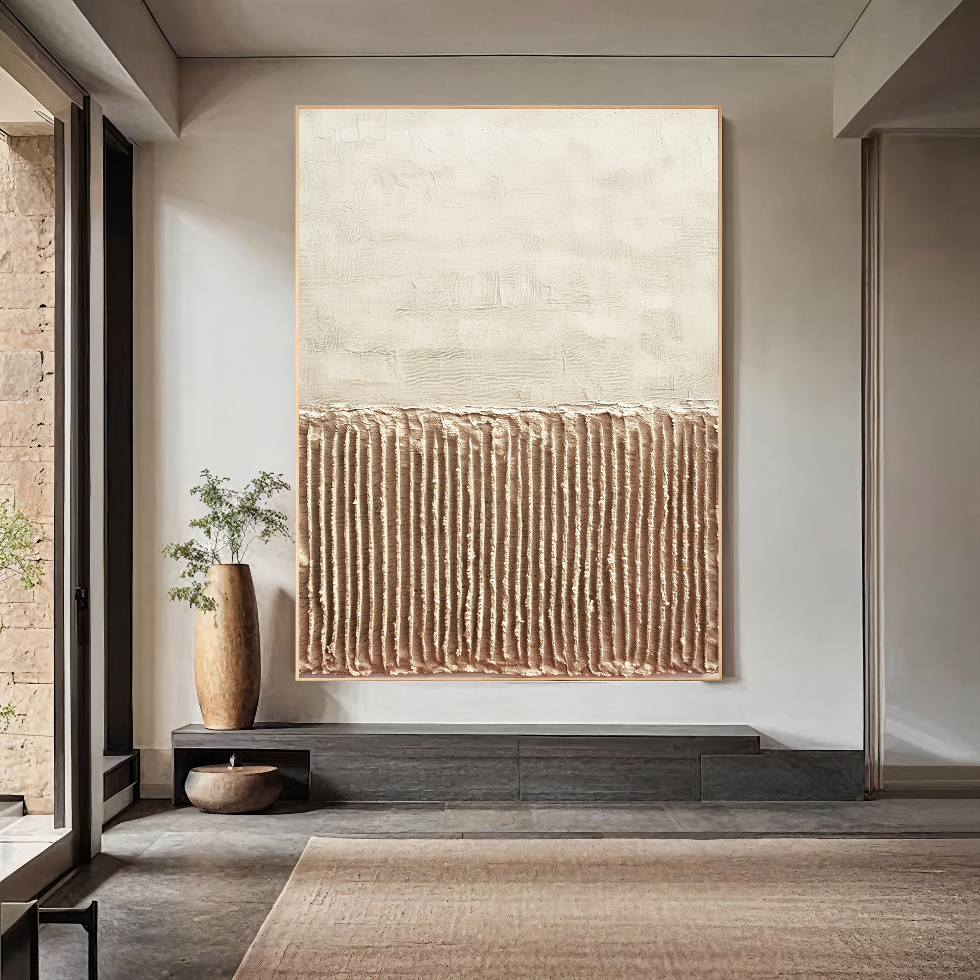 Textured Gold Elegance | Beige Accents