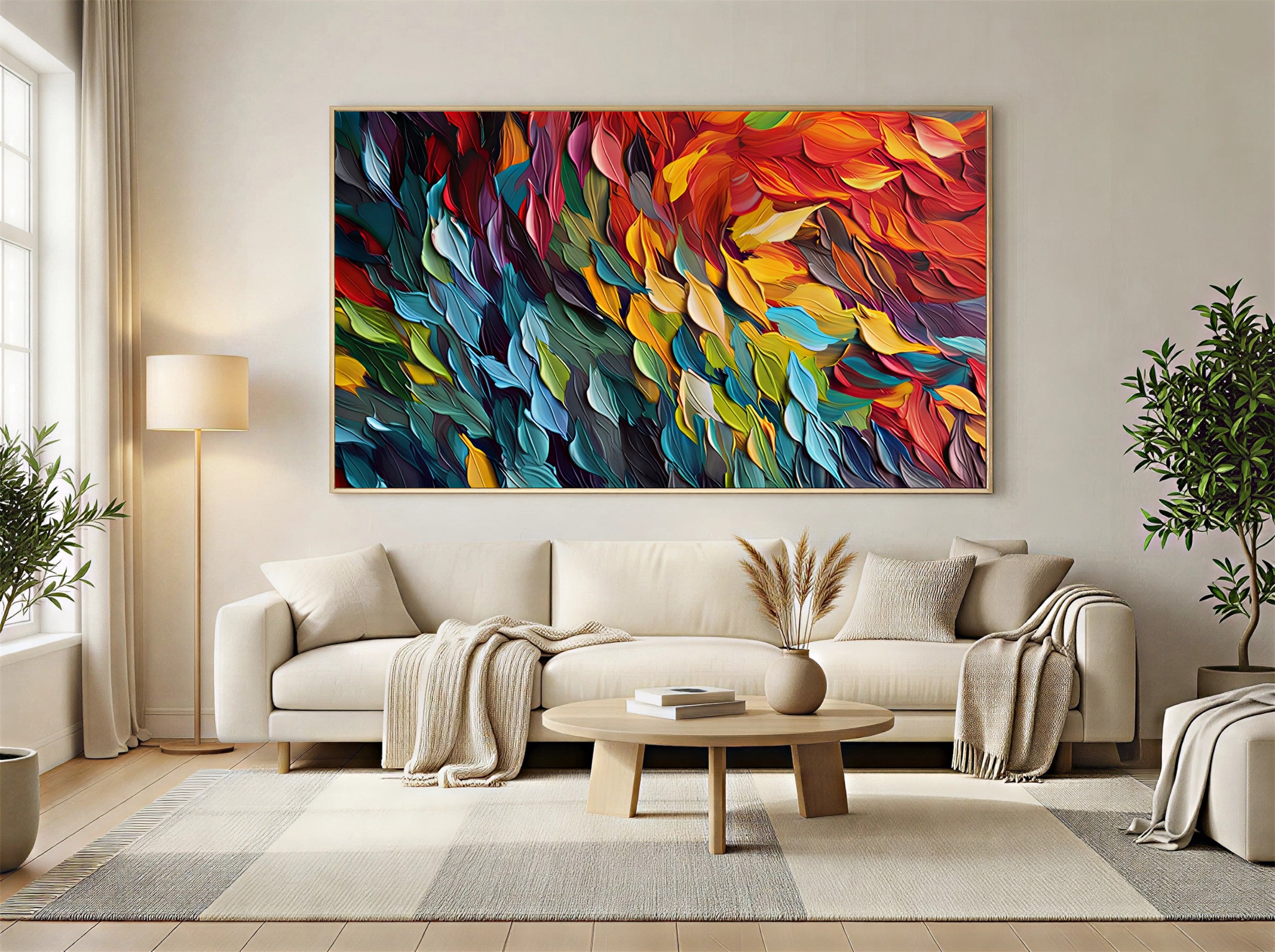 Textured Feather Splendor | Vivid Hues