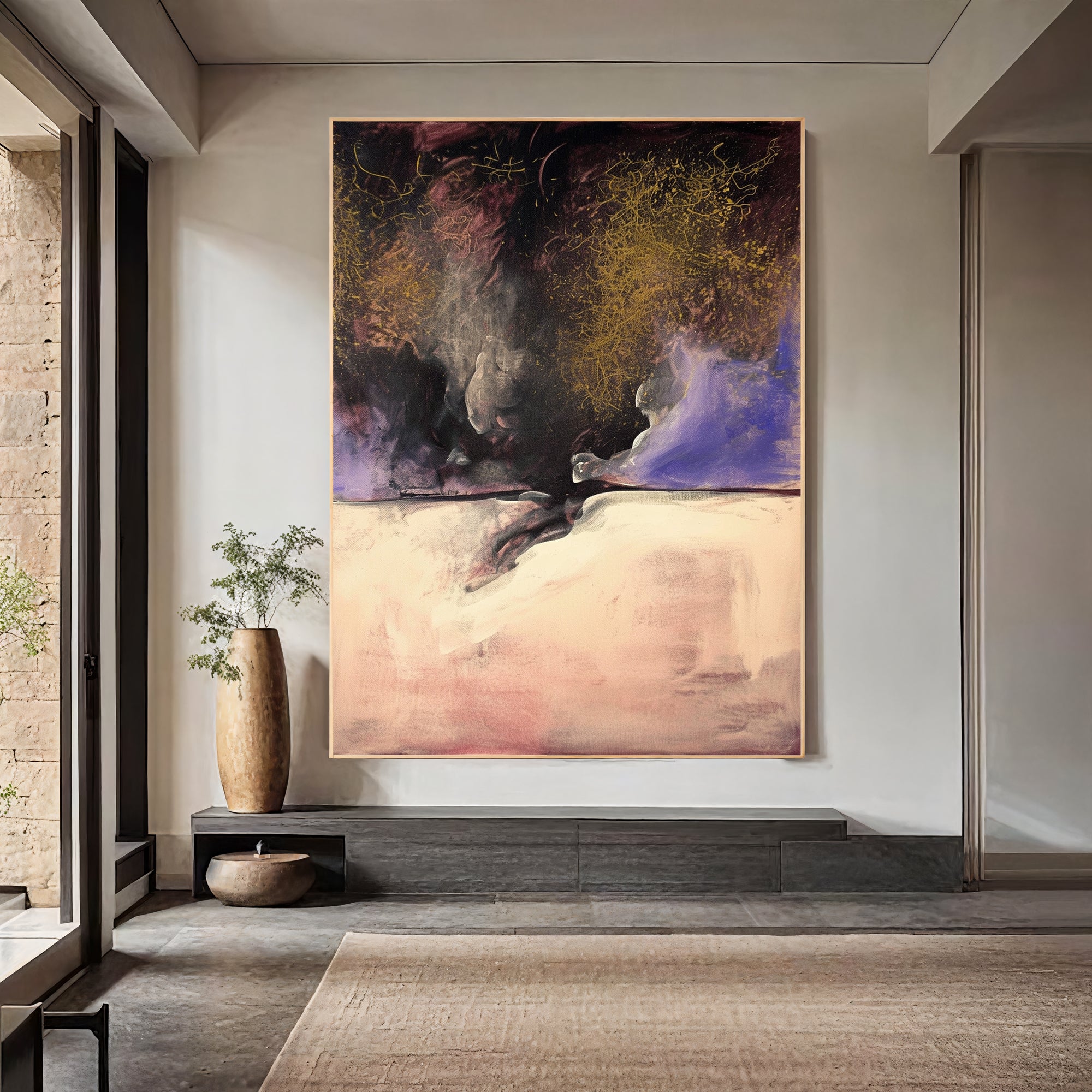 Textured Amethyst Opulence | Purple Gold