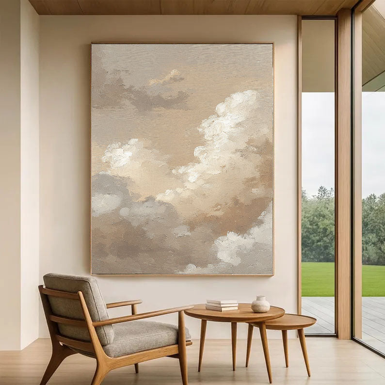 Textured Cloudscapes | Ivory Taupe