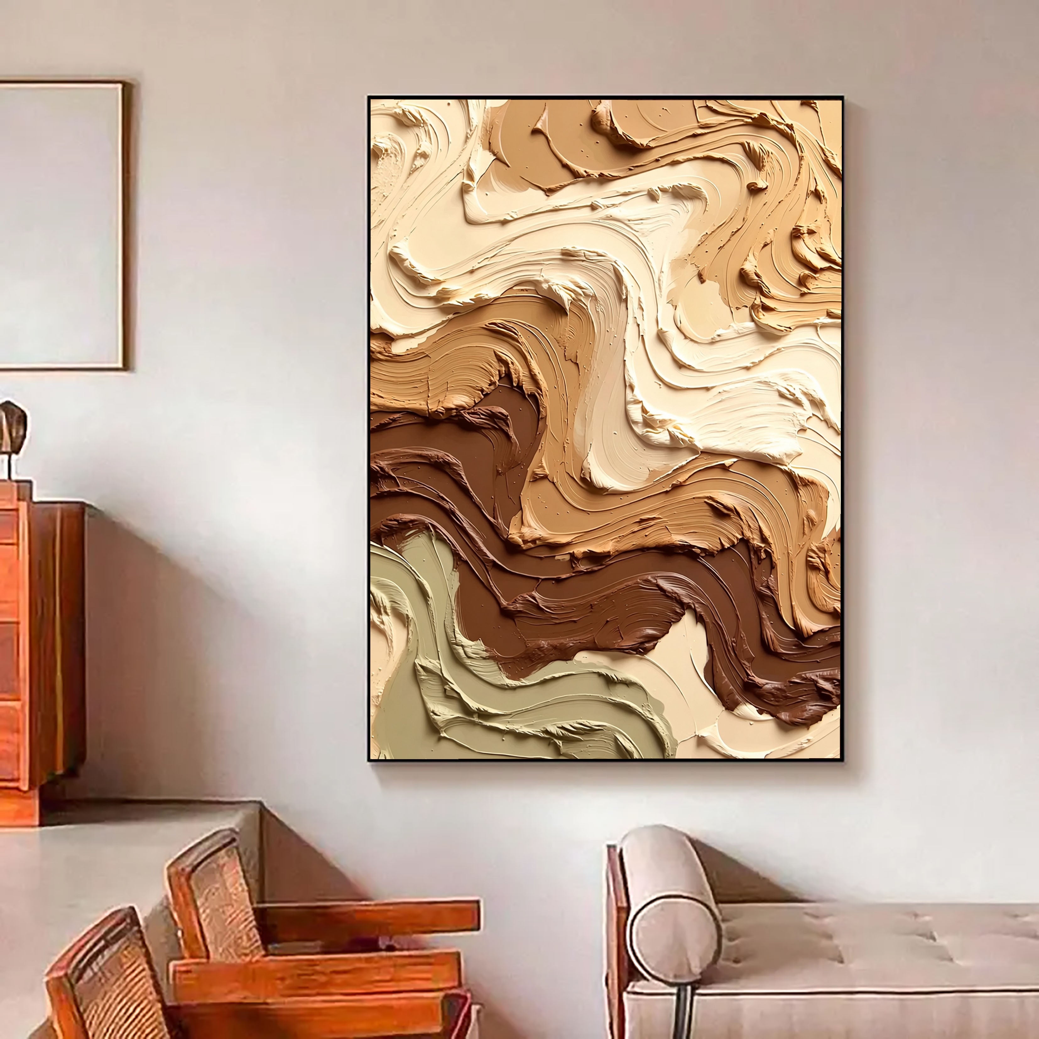 Textured Earthy Swirls | Neutral Flow