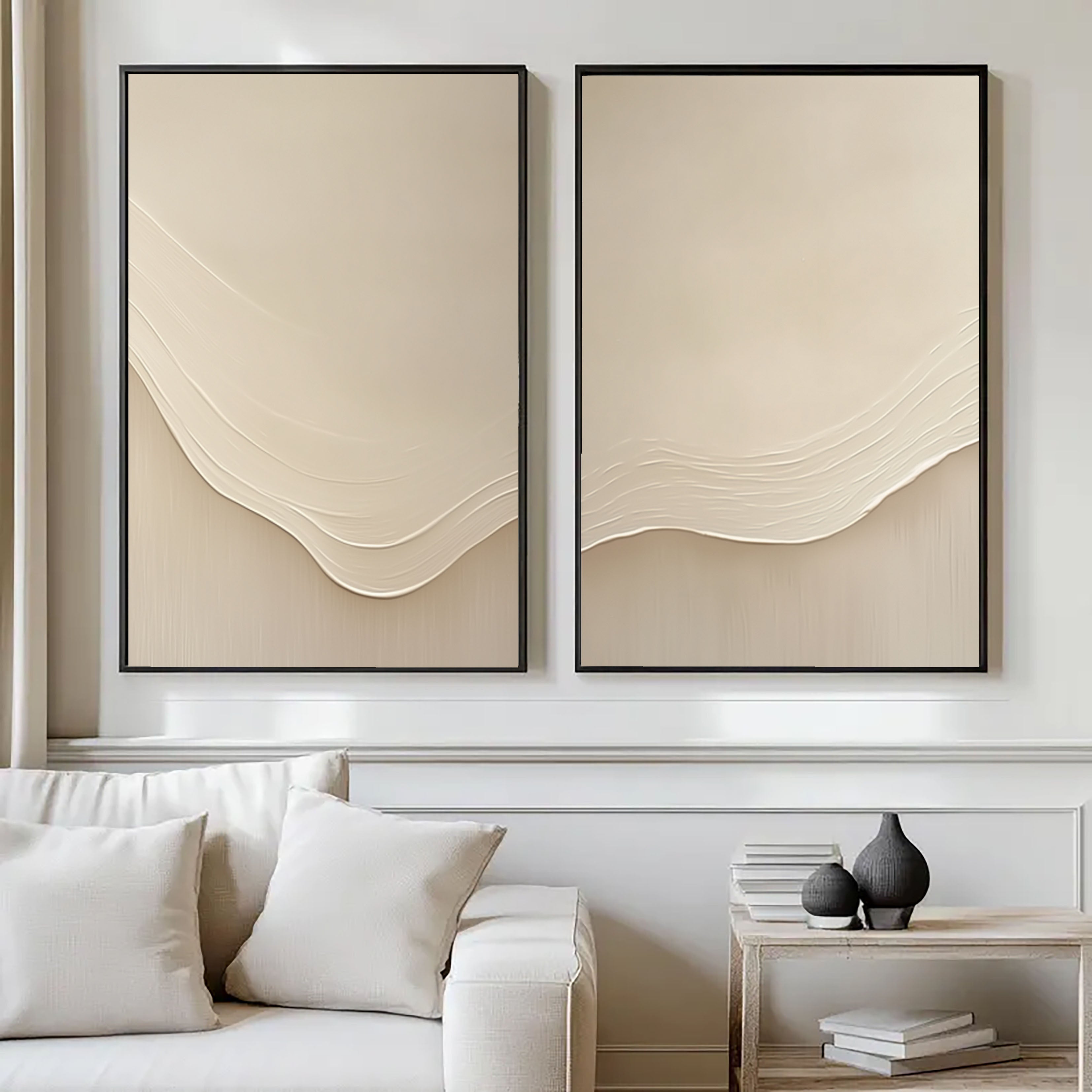 Minimalist Sand Dune | Beige Flow