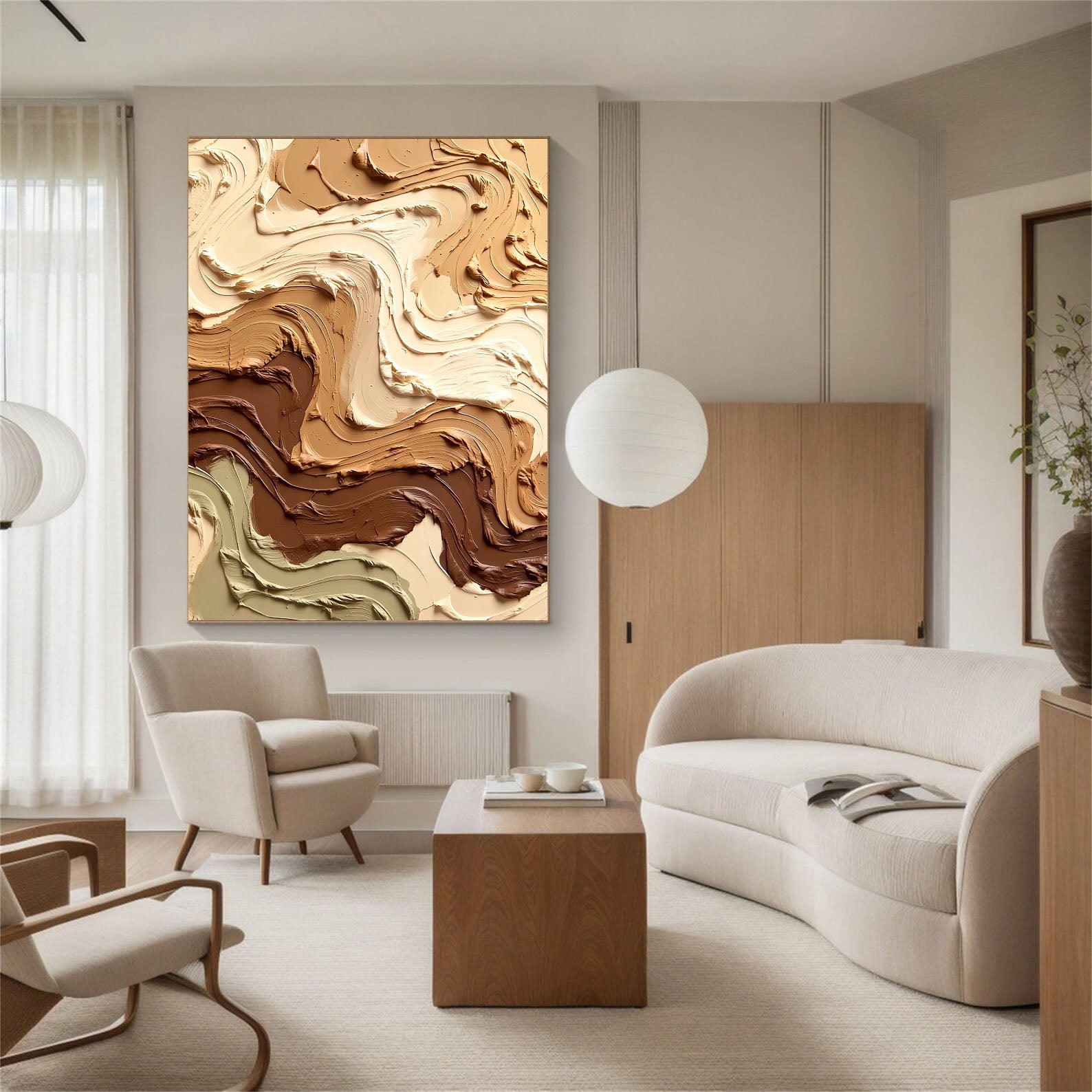 Textured Earthy Swirls | Neutral Flow