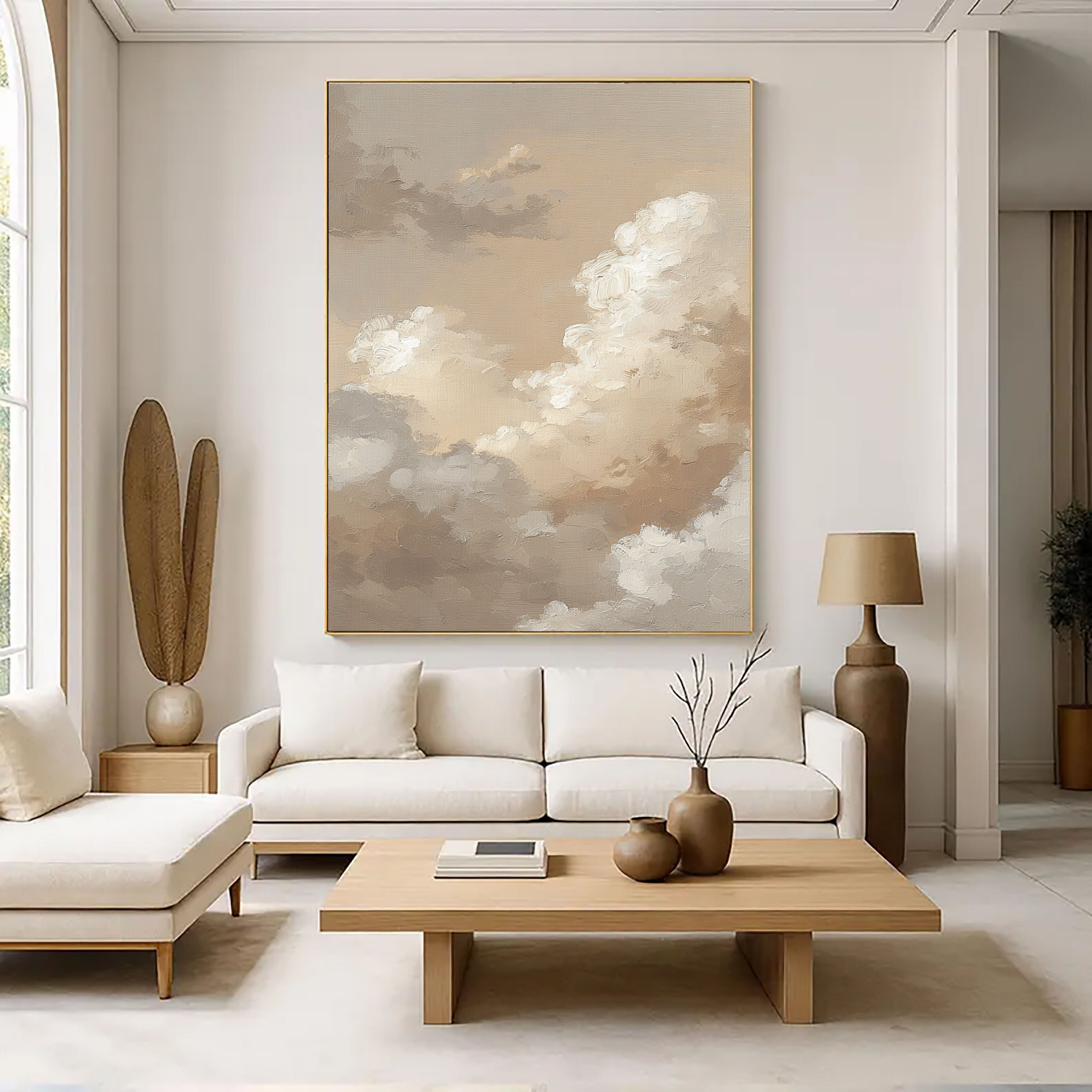 Textured Cloudscapes | Ivory Taupe