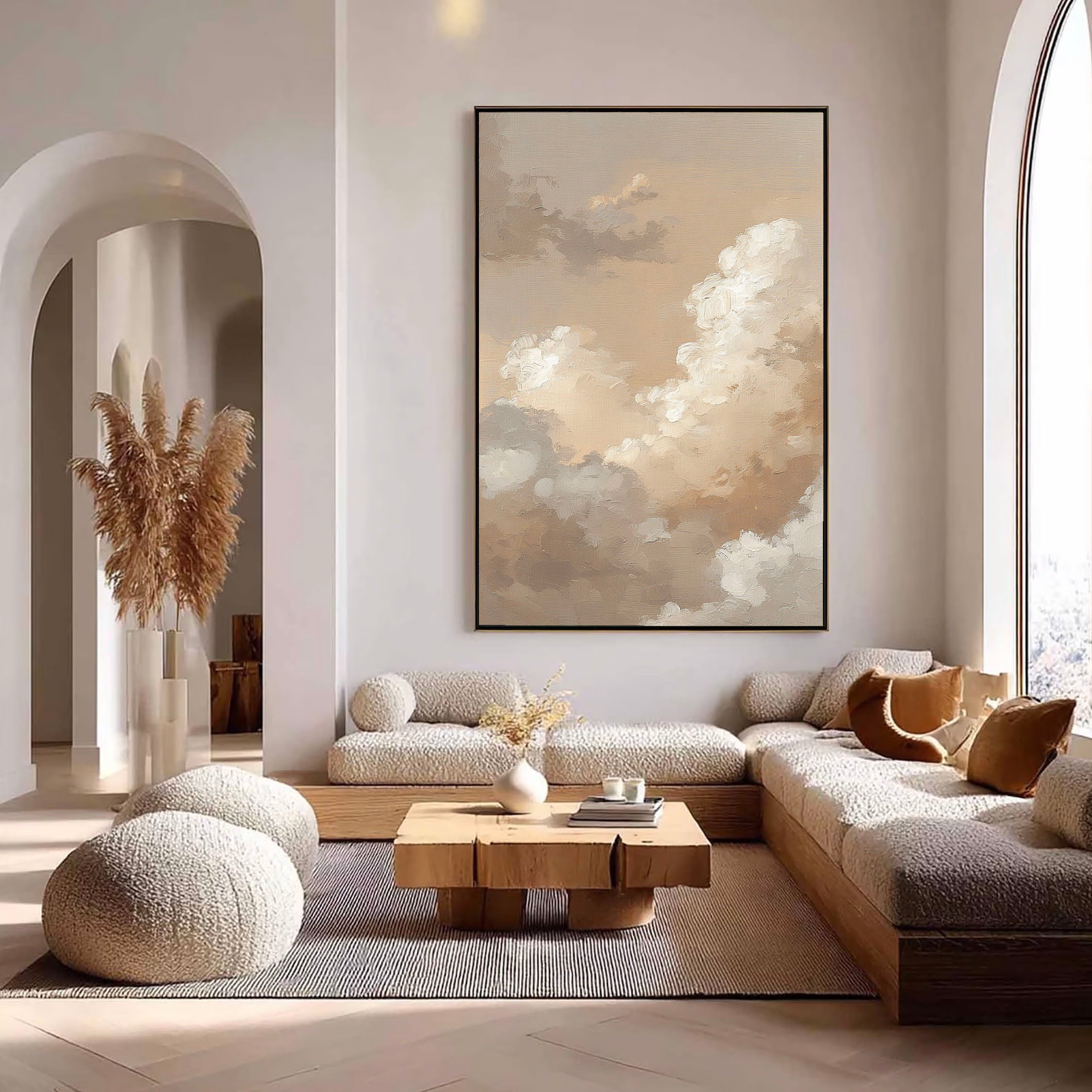 Textured Cloudscapes | Ivory Taupe