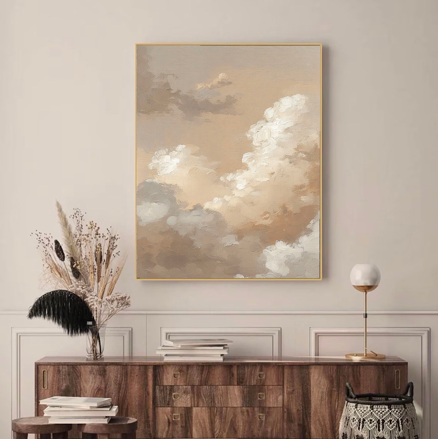 Textured Cloudscapes | Ivory Taupe